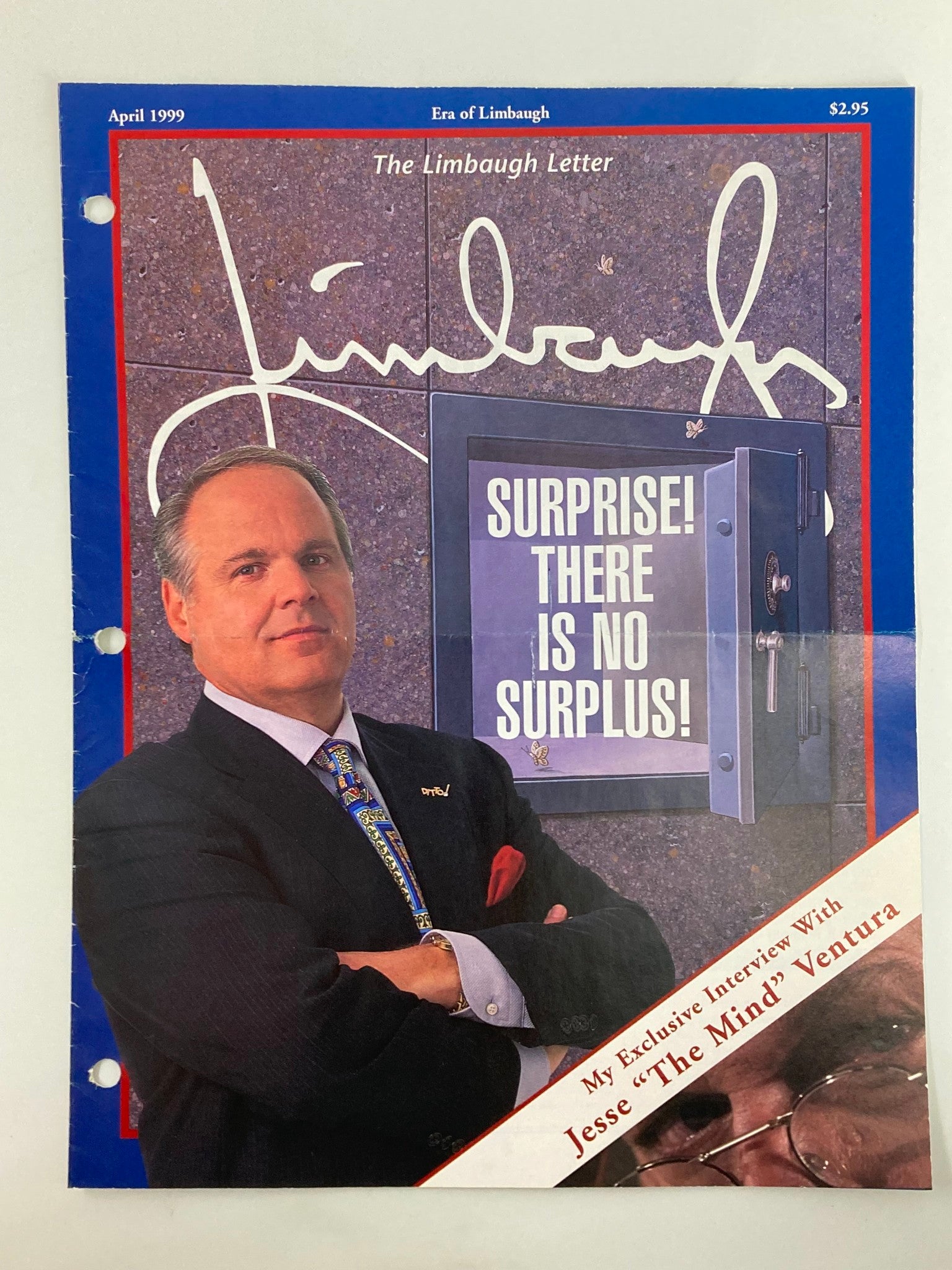 Rush Limbaugh Letter Newsletter Magazine April 1999 Jesse 'The Mind' Ventura