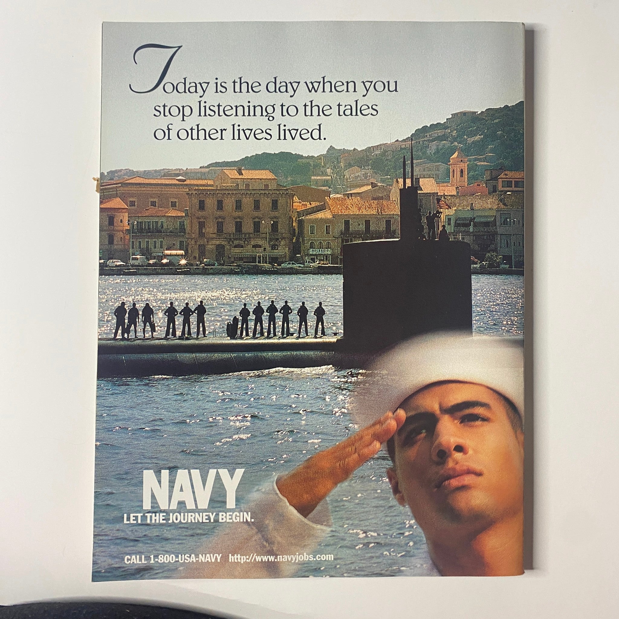 Back cover of Muscle & Fitness Magazine June 1998 Vol 59 No. 6 featuring an advertisement for the Navy, encouraging readers to pursue a career.