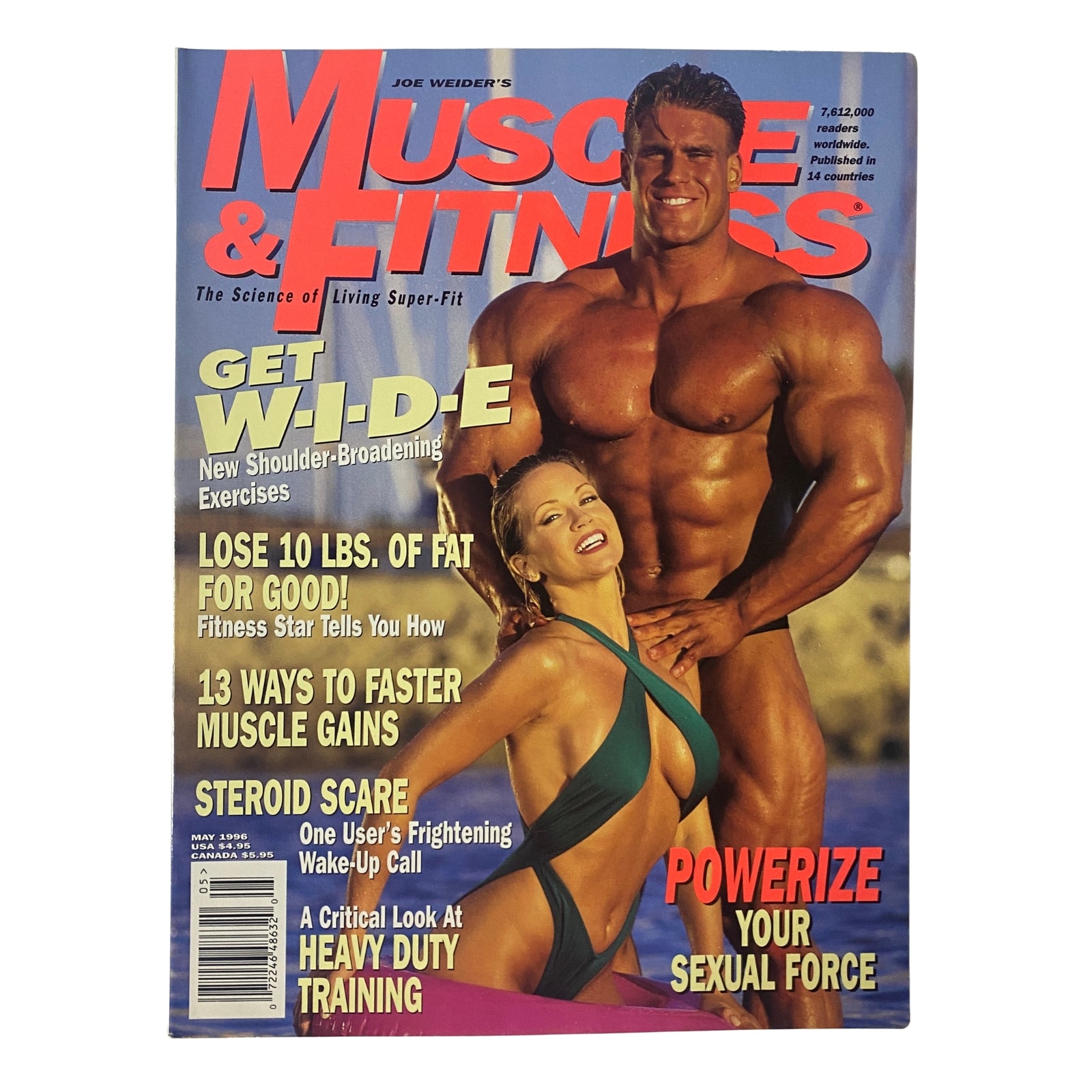 Muscle & Fitness Magazine May 1996 Vol 57 No. 5 featuring Jay Cutler on the cover, showcasing fitness articles including workouts, nutrition, and bodybuilding insights.