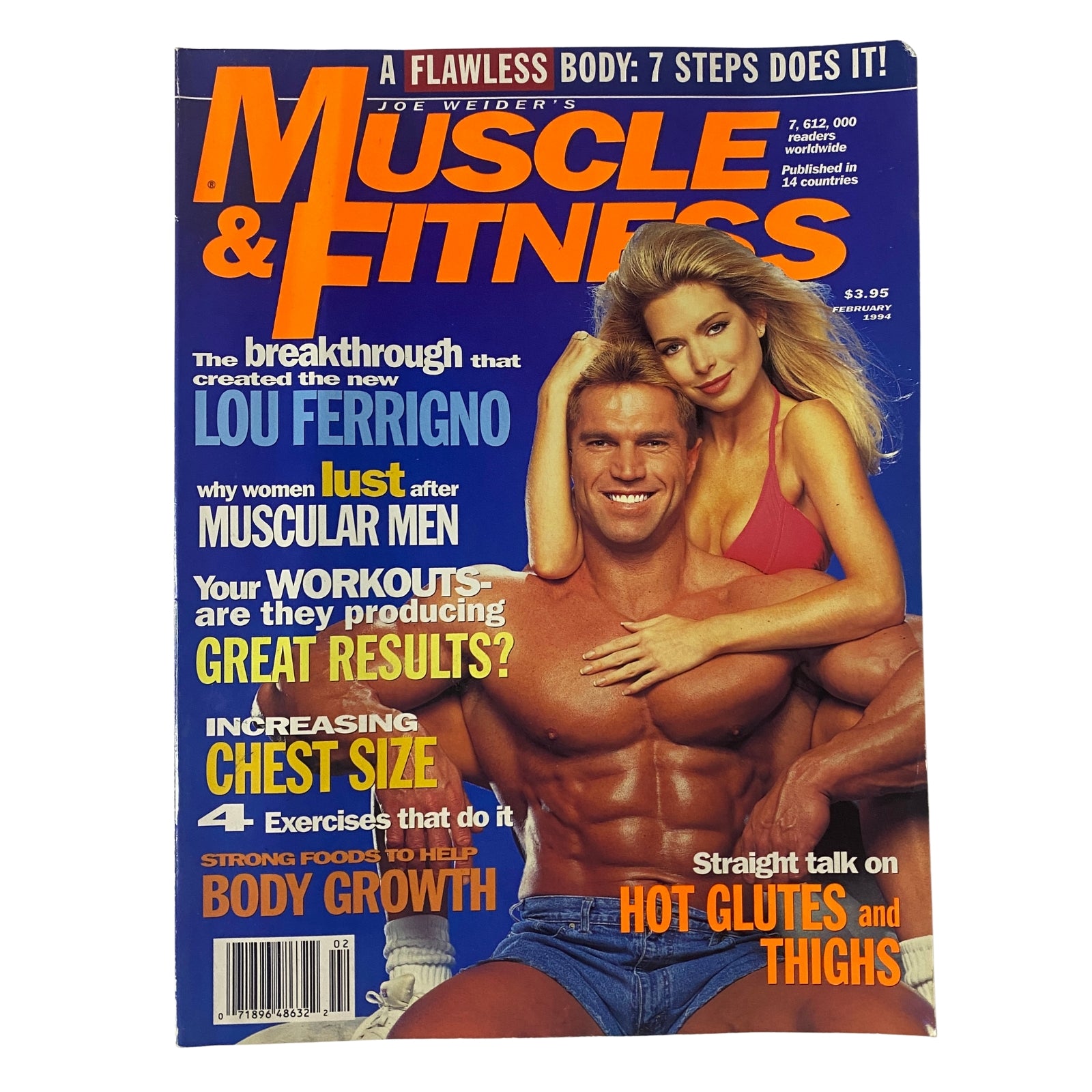 Cover of Muscle & Fitness Magazine February 1994 featuring Gary Strydom and Debbie James, showcasing fitness insights and bodybuilding tips.