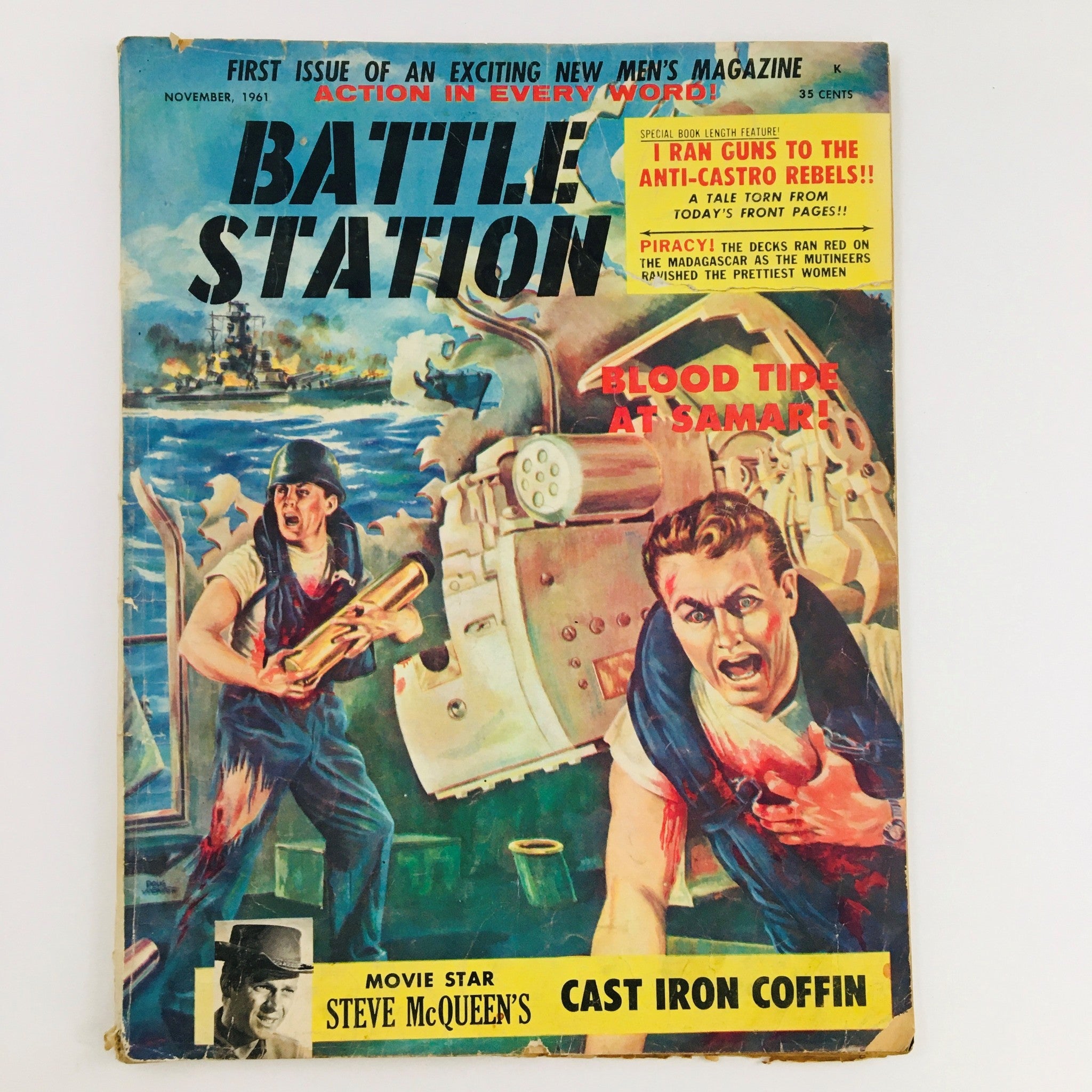 Battle Station Magazine November 1961 Steve McQueen's Cast Iron Coffin No Label