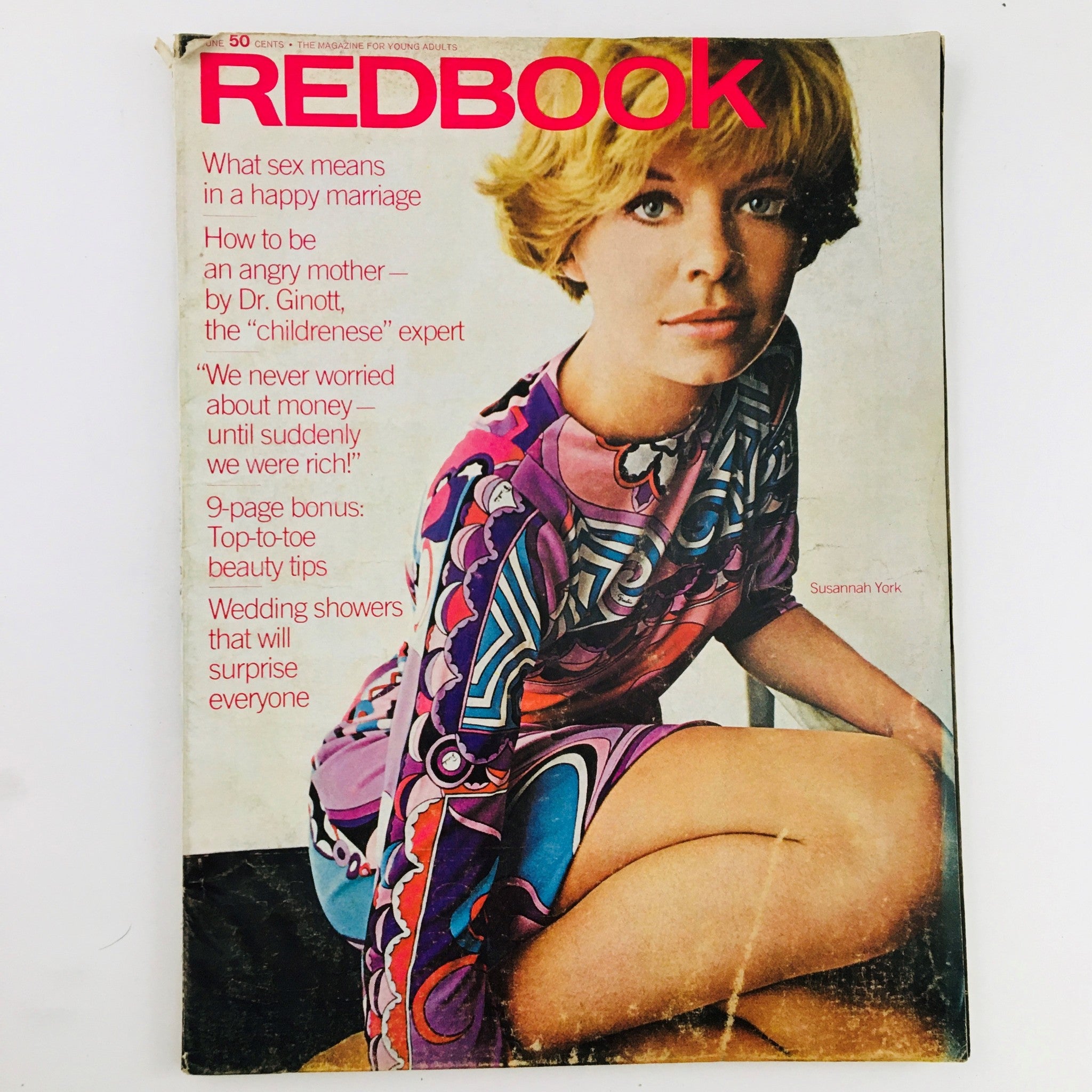 Redbook Magazine June 1968 Cover Photograph of Sussanah York No Label