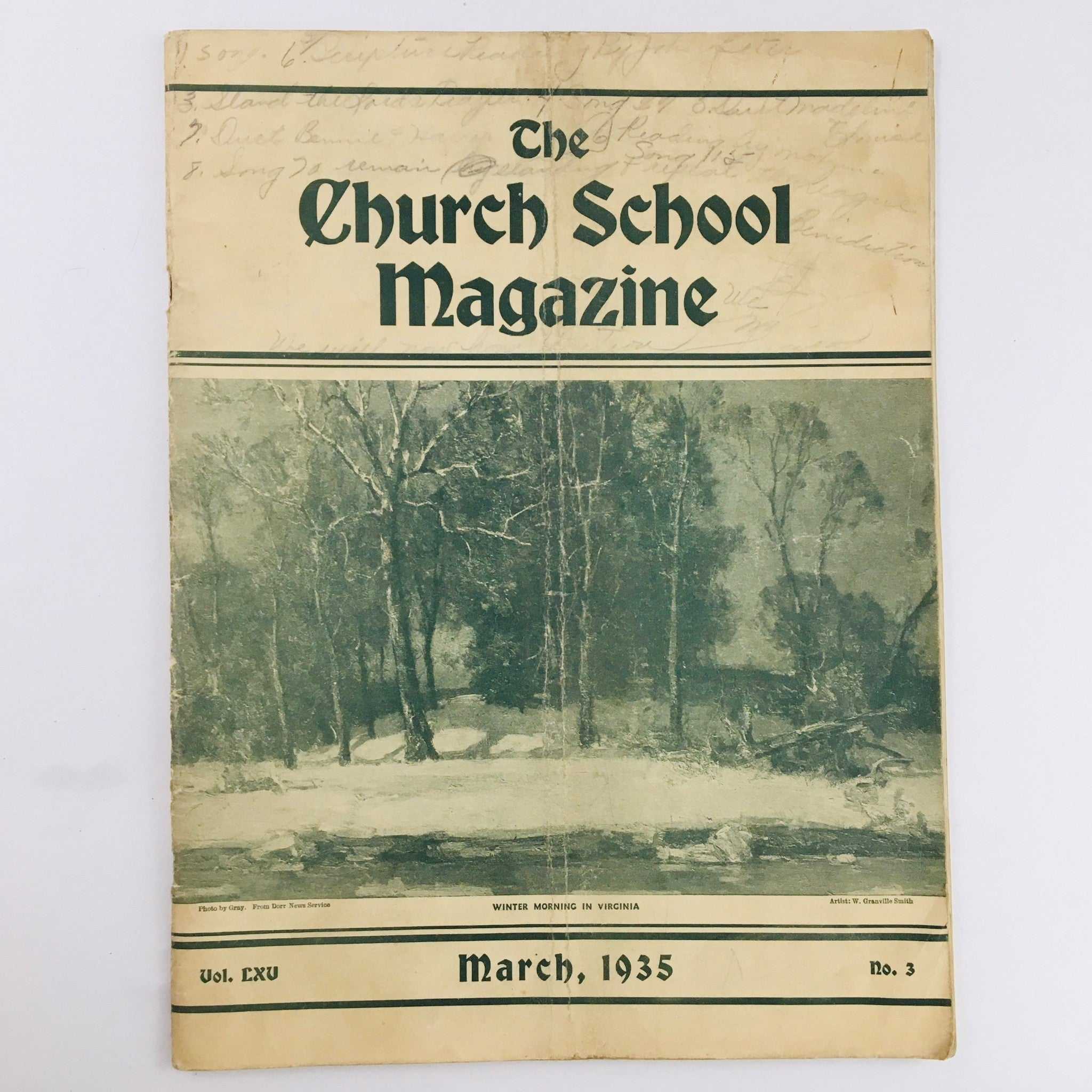 The Church School Magazine March 1935 A Winter Morning in Virginia No Label