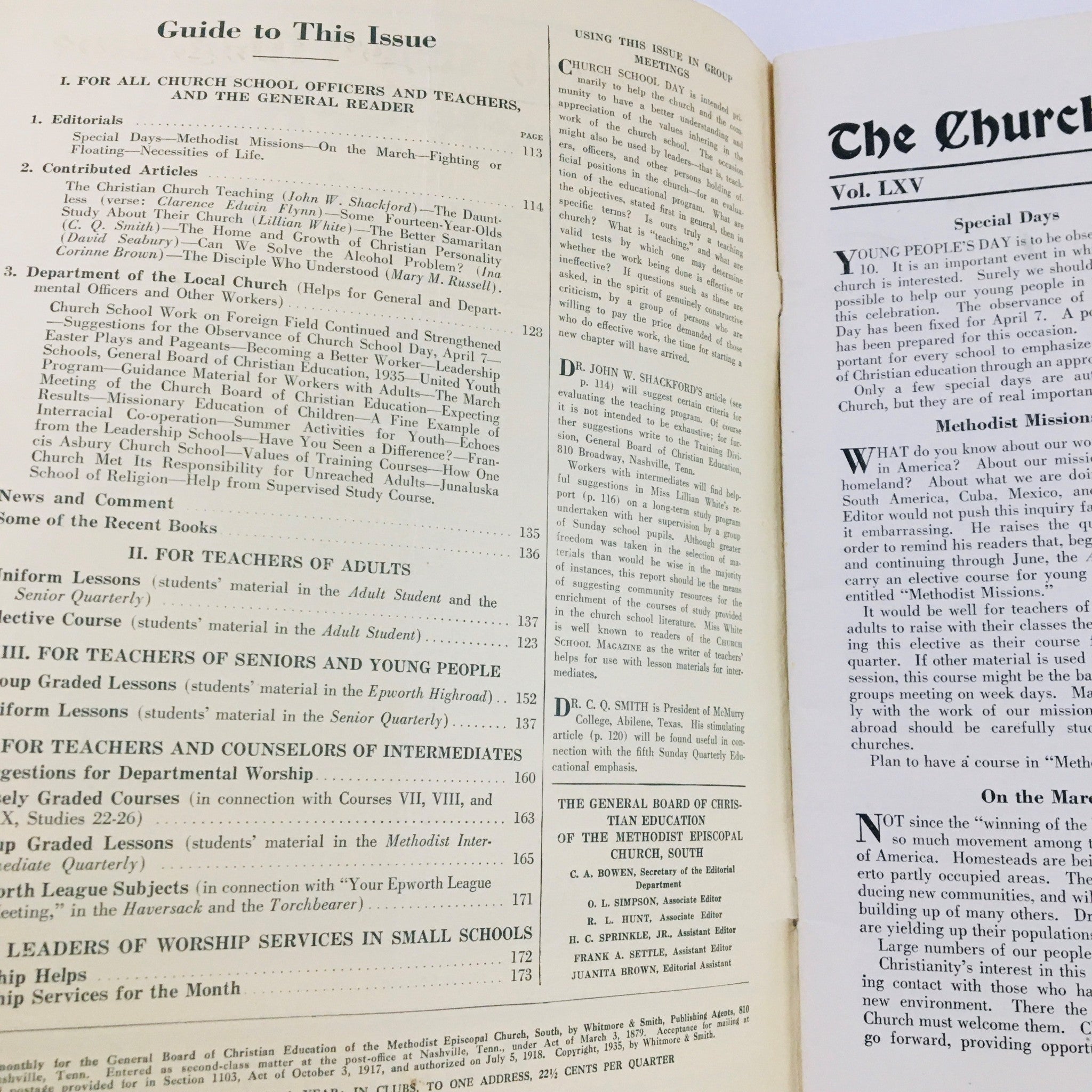 The Church School Magazine March 1935 A Winter Morning in Virginia No Label