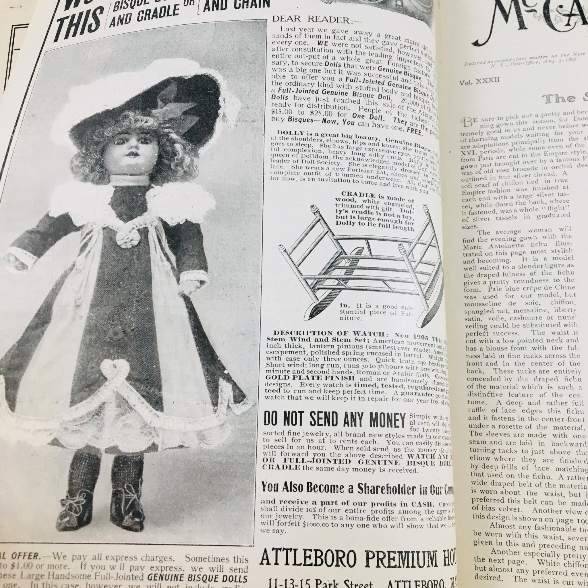 VTG McCall's Magazine November 1904 The Season's Evening Gowns Feature No Label