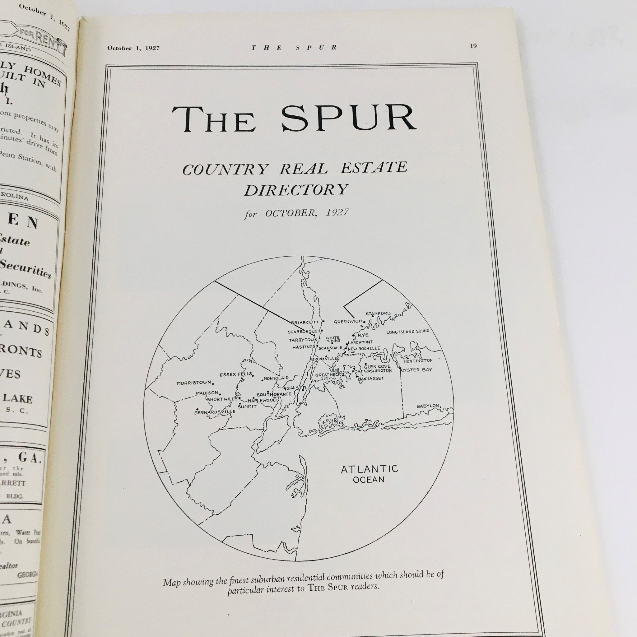 VTG The Spur Magazine October 1 1927 Country Real Estate Directory No Label