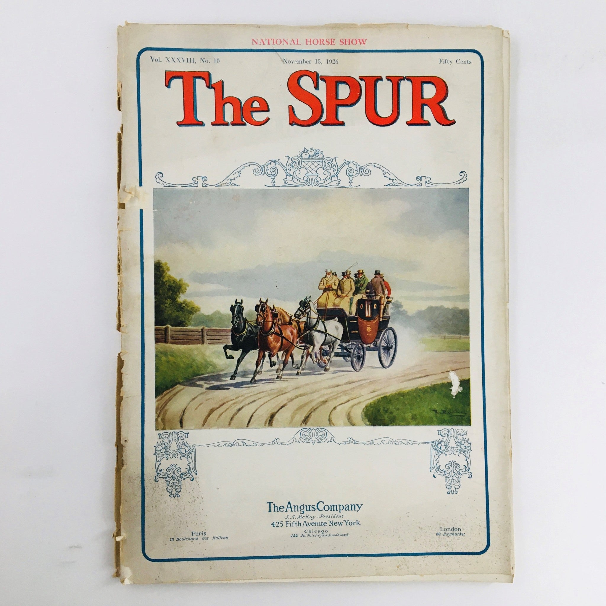 VTG The Spur Magazine November 15 1926 Mrs. Neville Gardiner Feature No Label