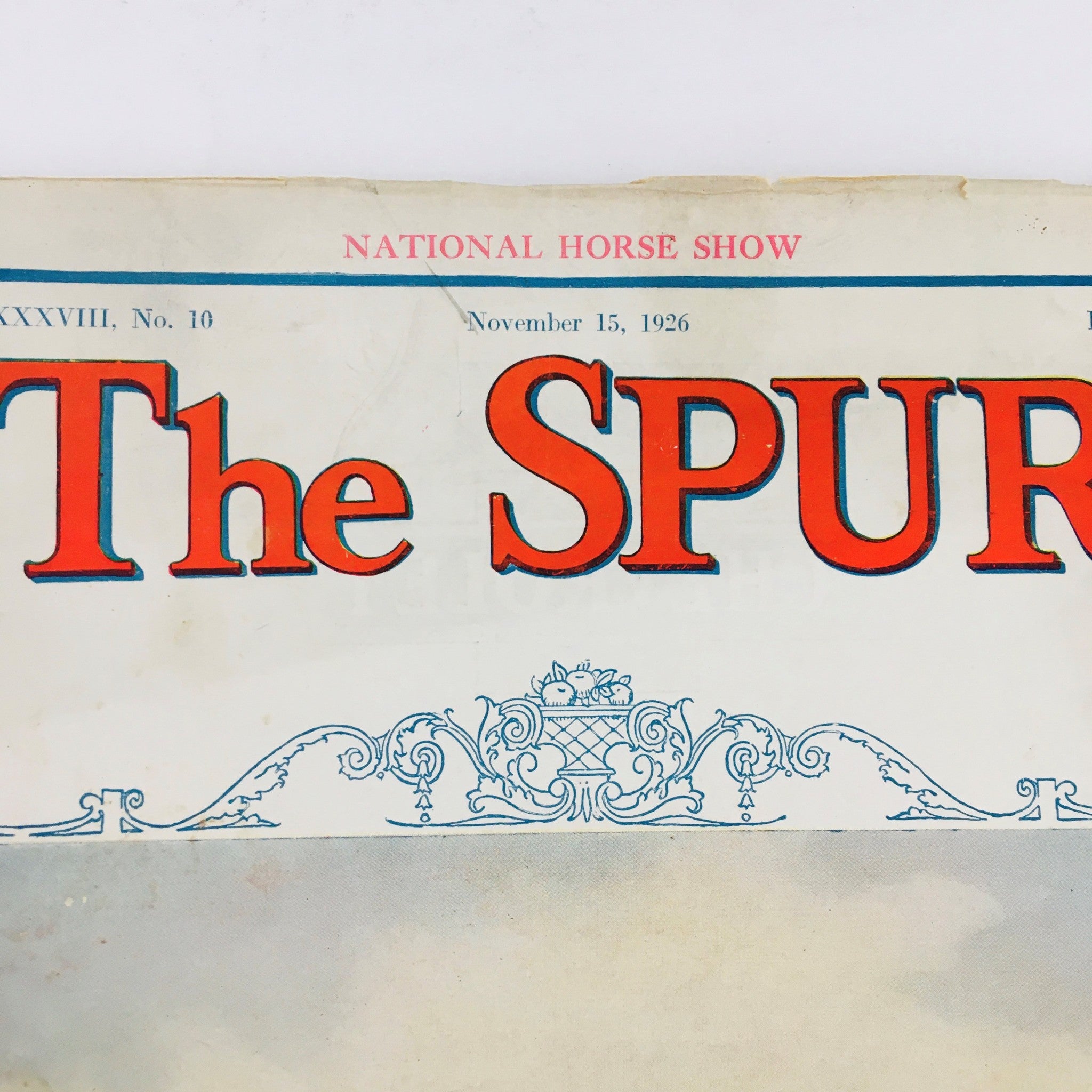 VTG The Spur Magazine November 15 1926 Mrs. Neville Gardiner Feature No Label