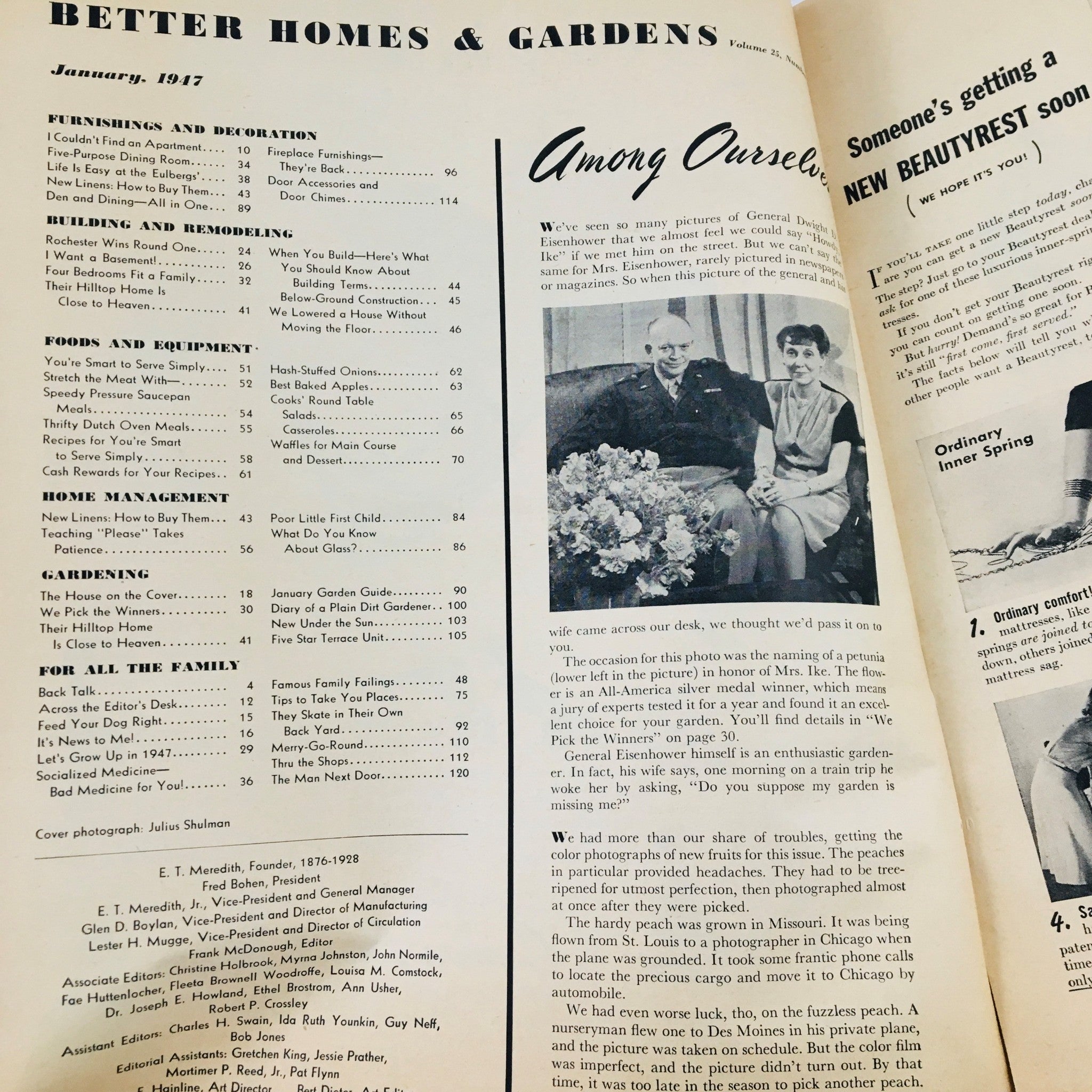 Better Homes & Gardens Magazine January 1947 Socialized Medicine Bad For You