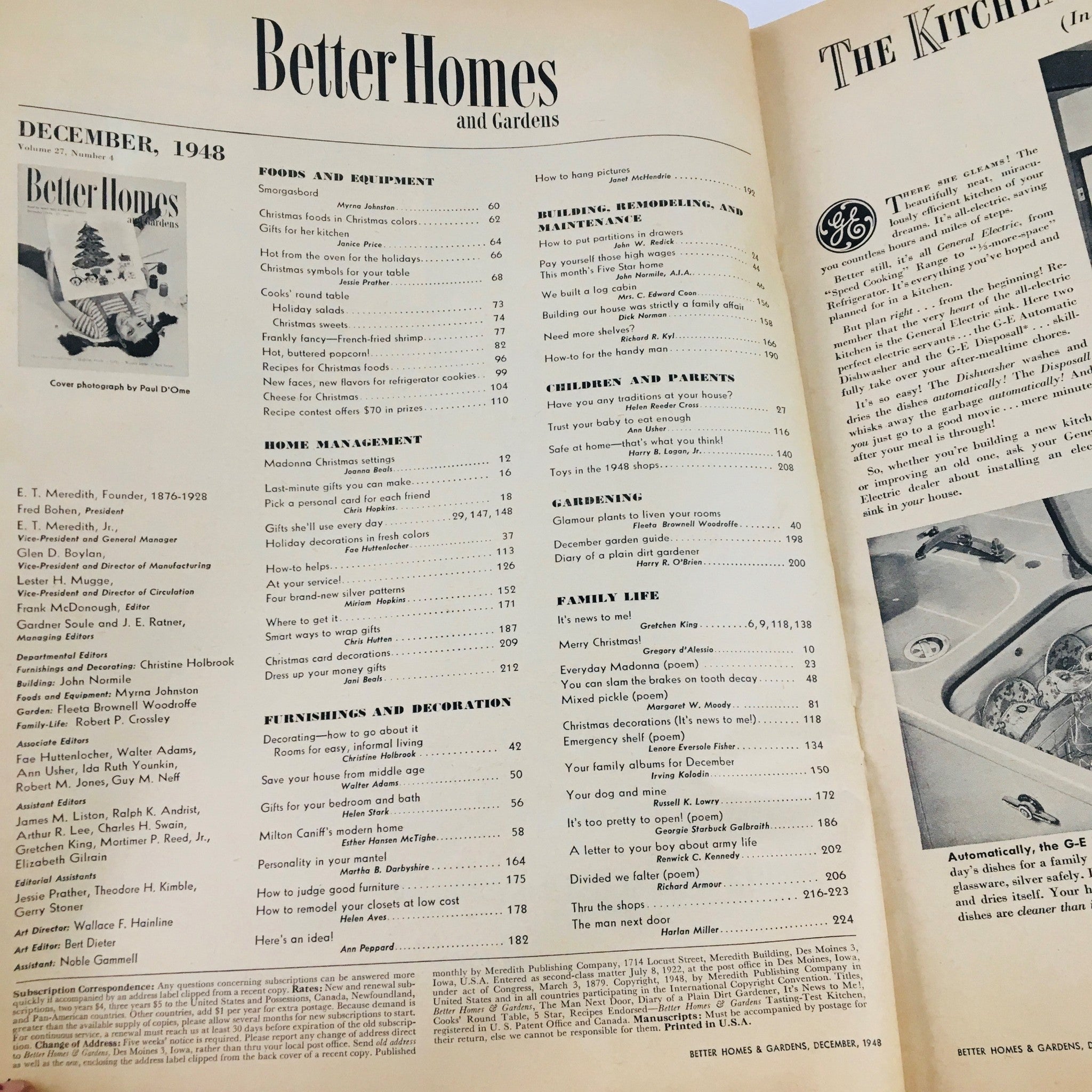 Better Homes & Gardens Magazine December 1948 Have You Any Traditions at Home?