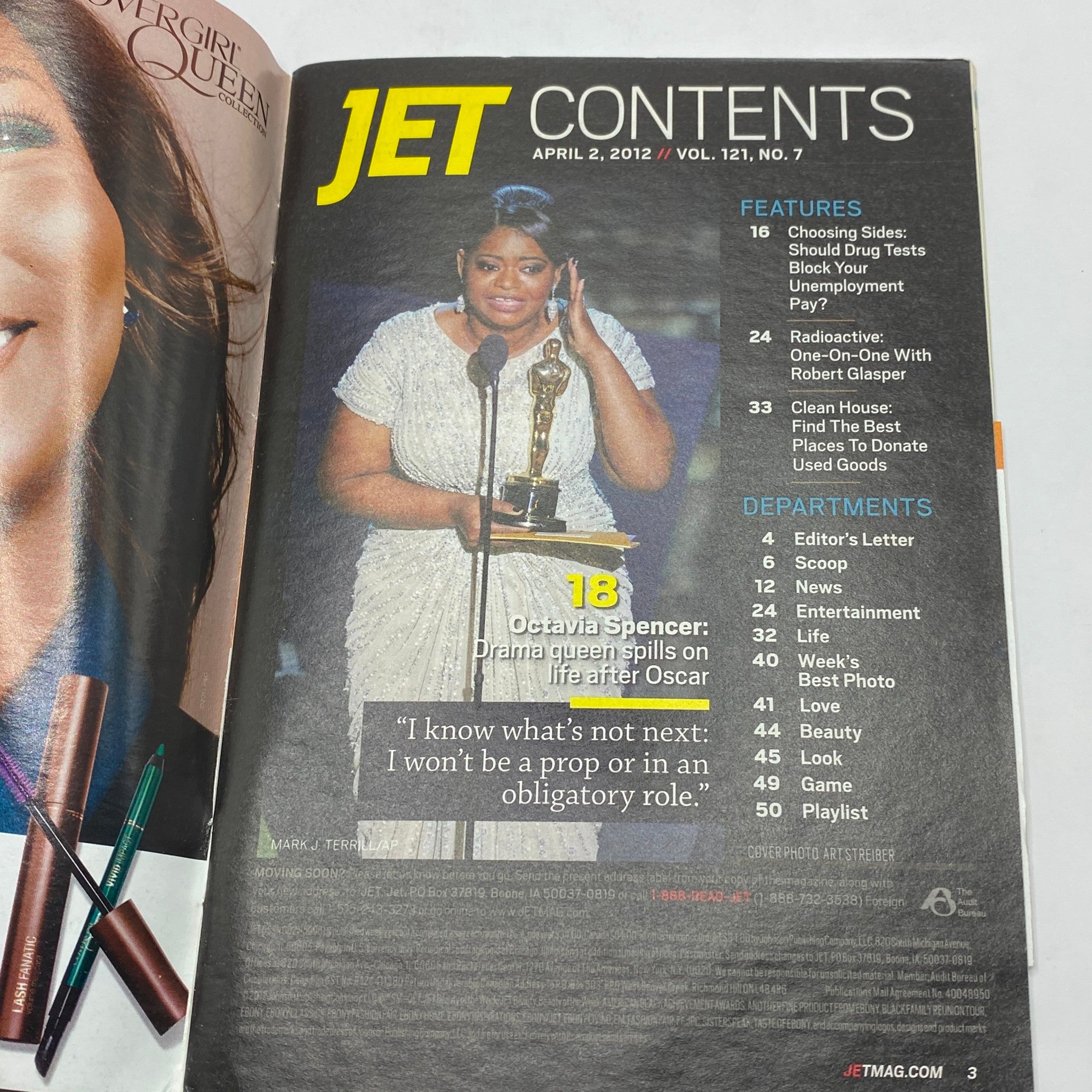 Jet Magazine April 2, 2012 Vol 121 No. 7 Octavia Spencer No Label