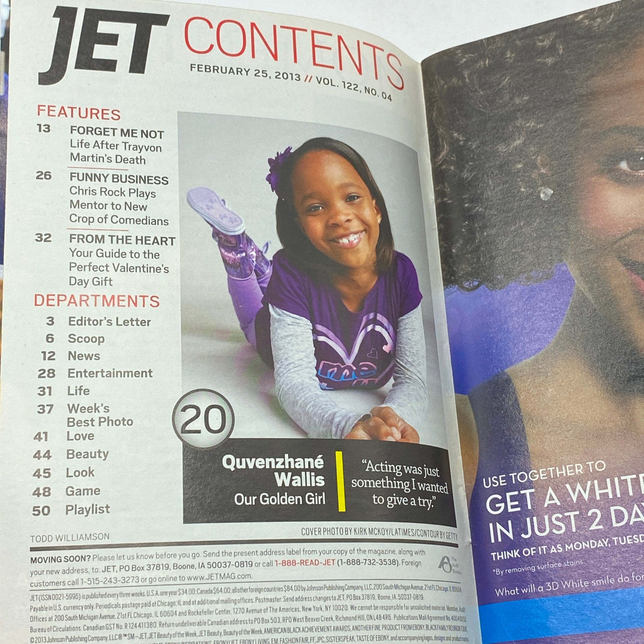 Jet Magazine February 25, 2013 Vol 122 No. 4 Quvenzhane Wallis No Label VG