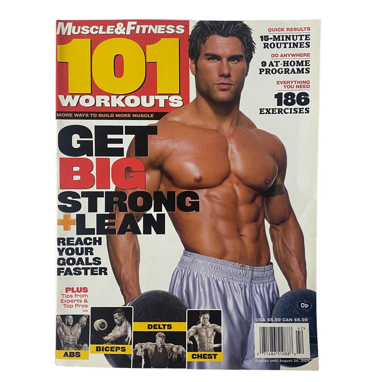 Muscle & Fitness Magazine 2004 Special Edition titled '101 Workouts' featuring Sean Cassidy on the cover, showcasing fitness routines for building muscle.
