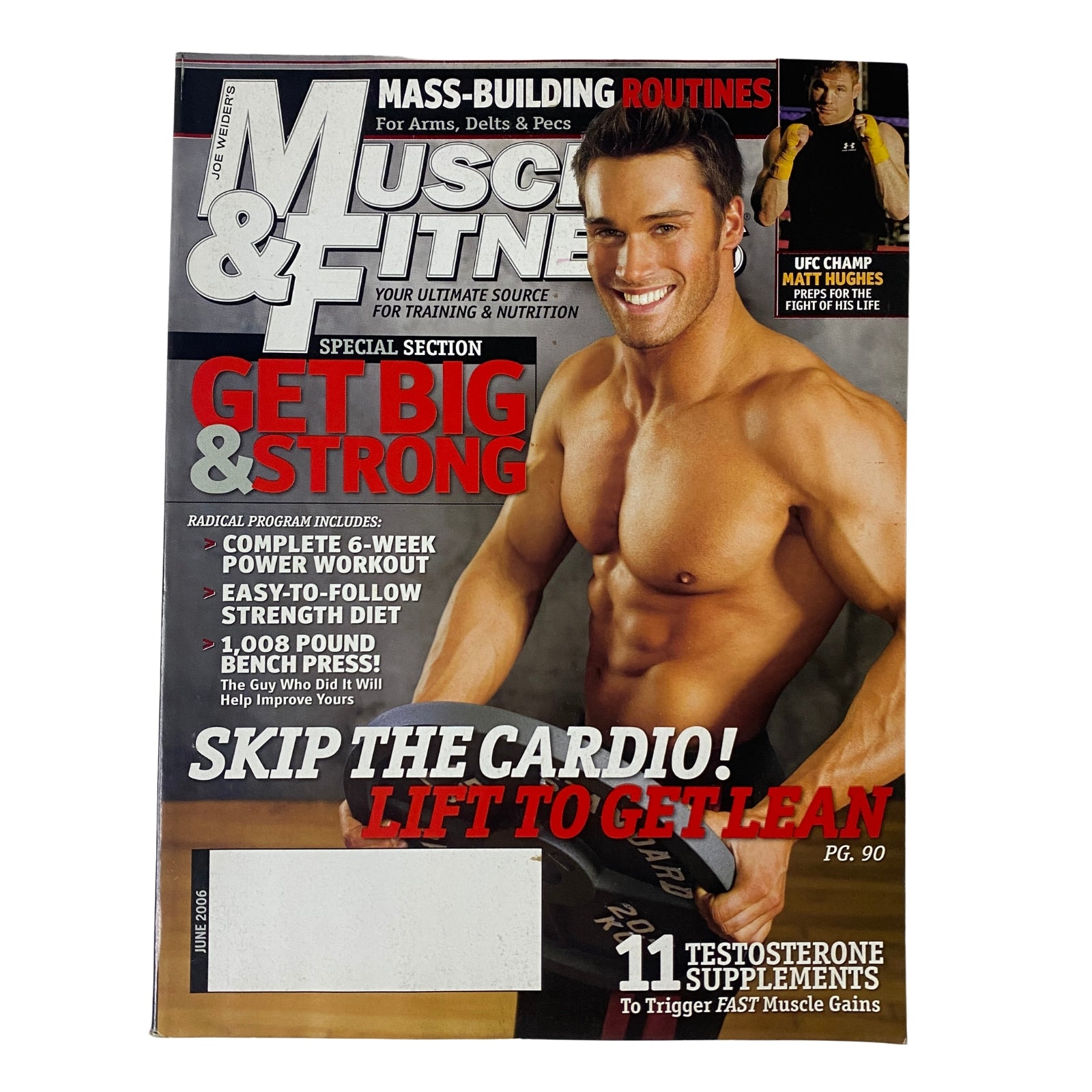 Muscle & Fitness Magazine June 2006 featuring Mario Klintworth on the cover, showcasing fitness tips and workouts to build strength and muscle.
