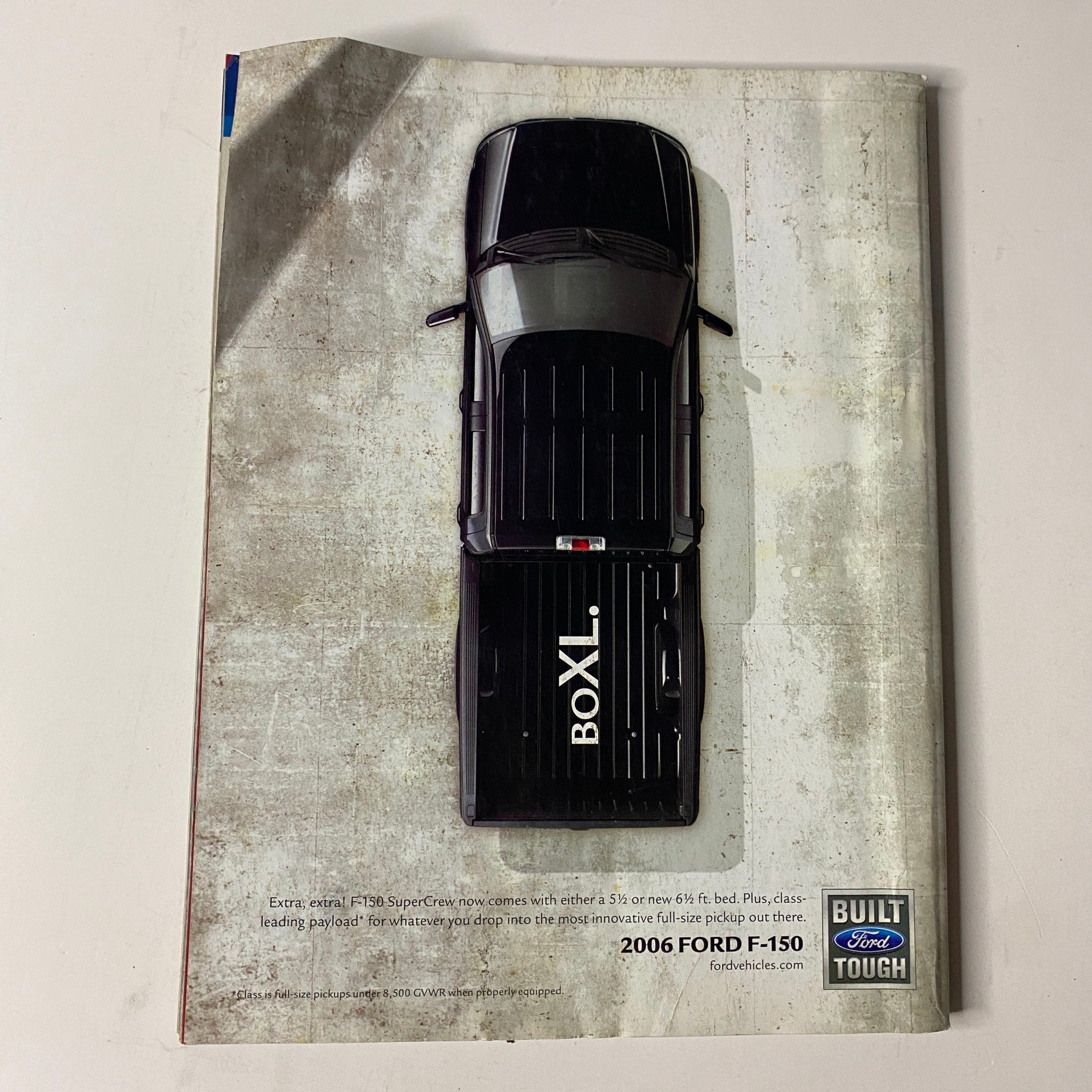 Back cover of Muscle & Fitness Magazine April 2006 Vol 67 No. 4 featuring an advertisement for the 2006 Ford F-150 truck.