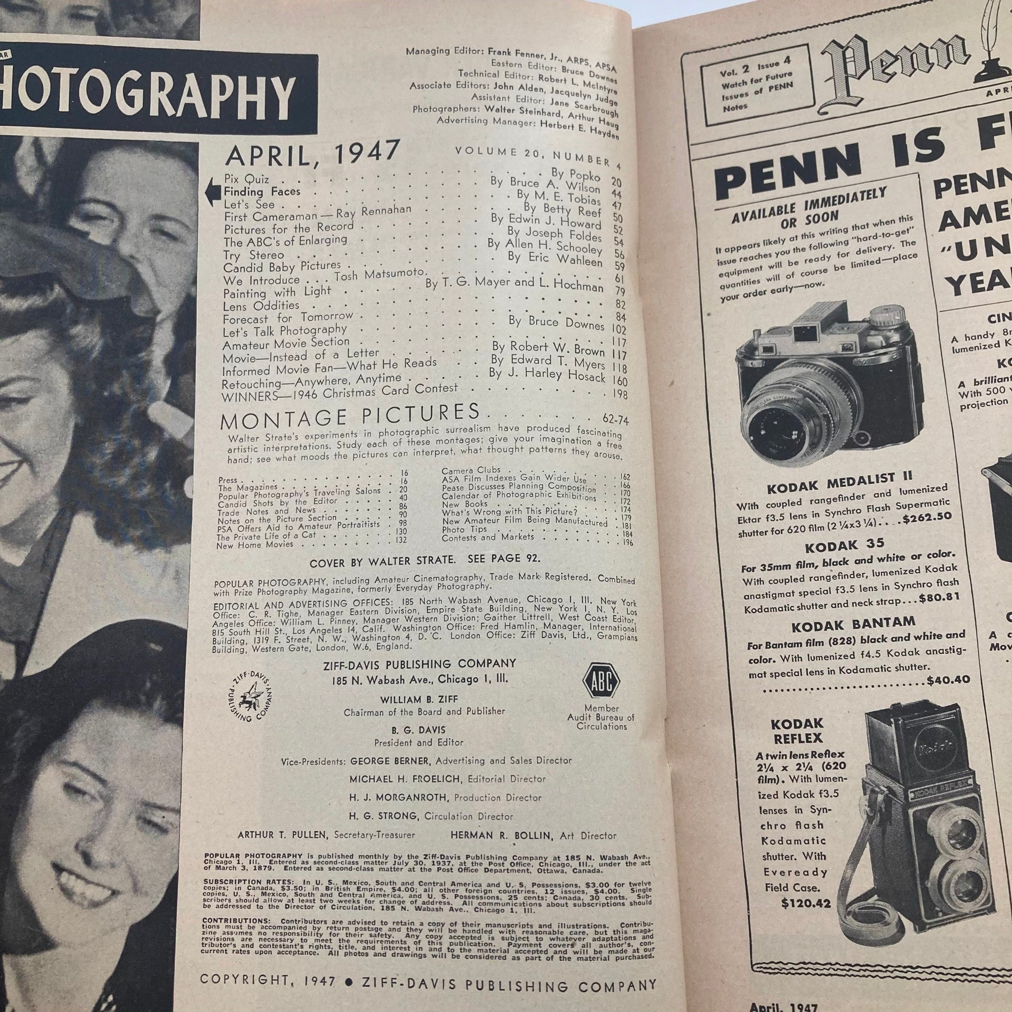 VTG Popular Photography Magazine April 1947 The ABC's of Enlarging No Label