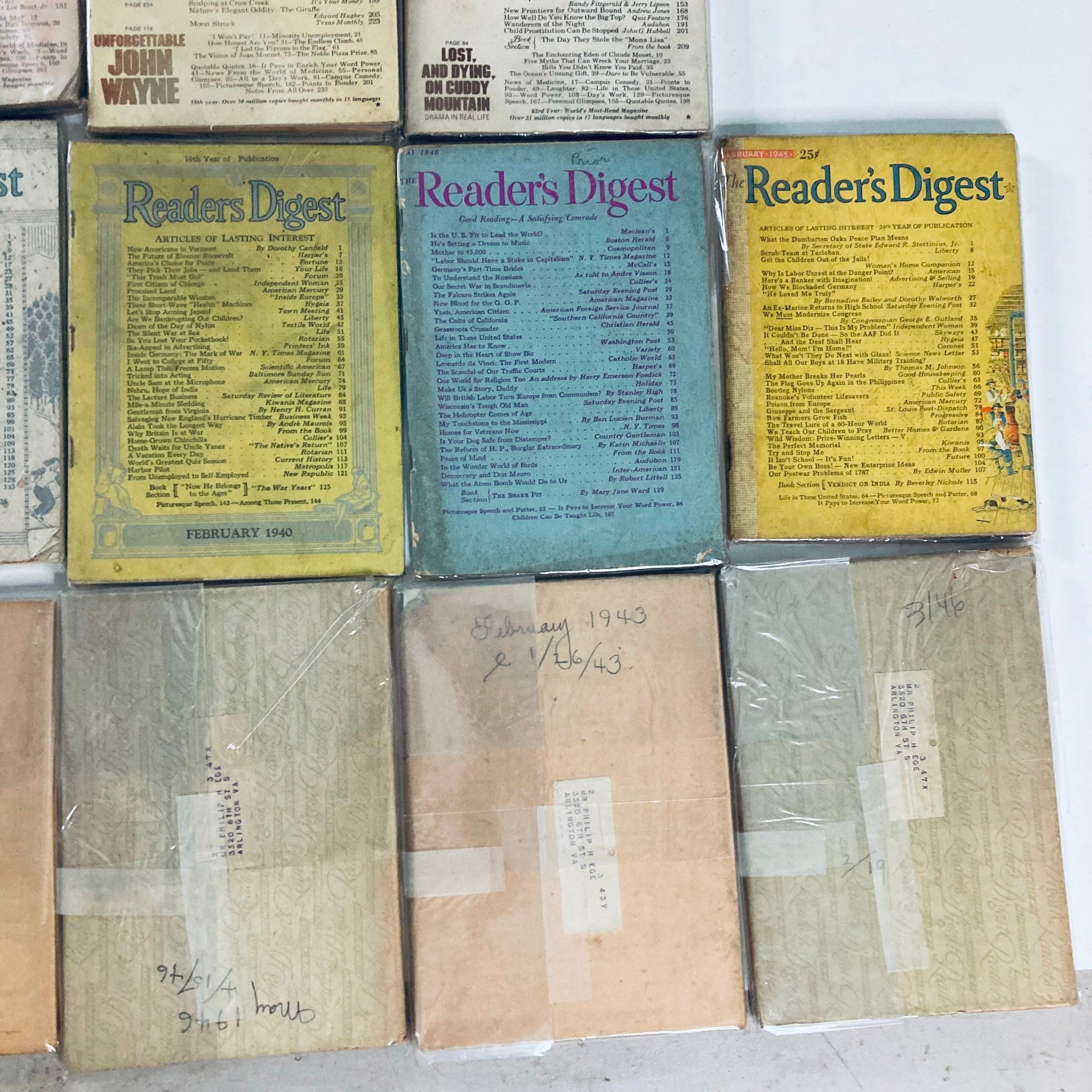 VTG Reader's Digest Magazine 1930s 1940s 1980s Lot of 34