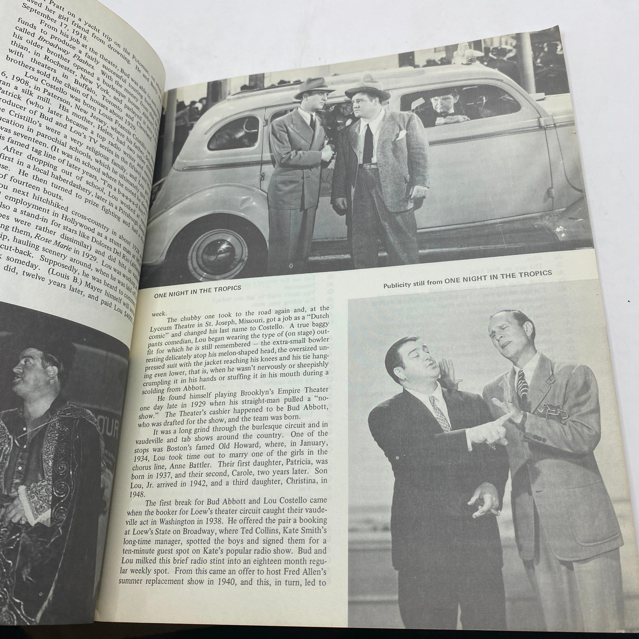 Another interior page of VTG Screen Facts Magazine 1970 No. 22, featuring more content about the comedic duo Bud Abbott and Lou Costello.
