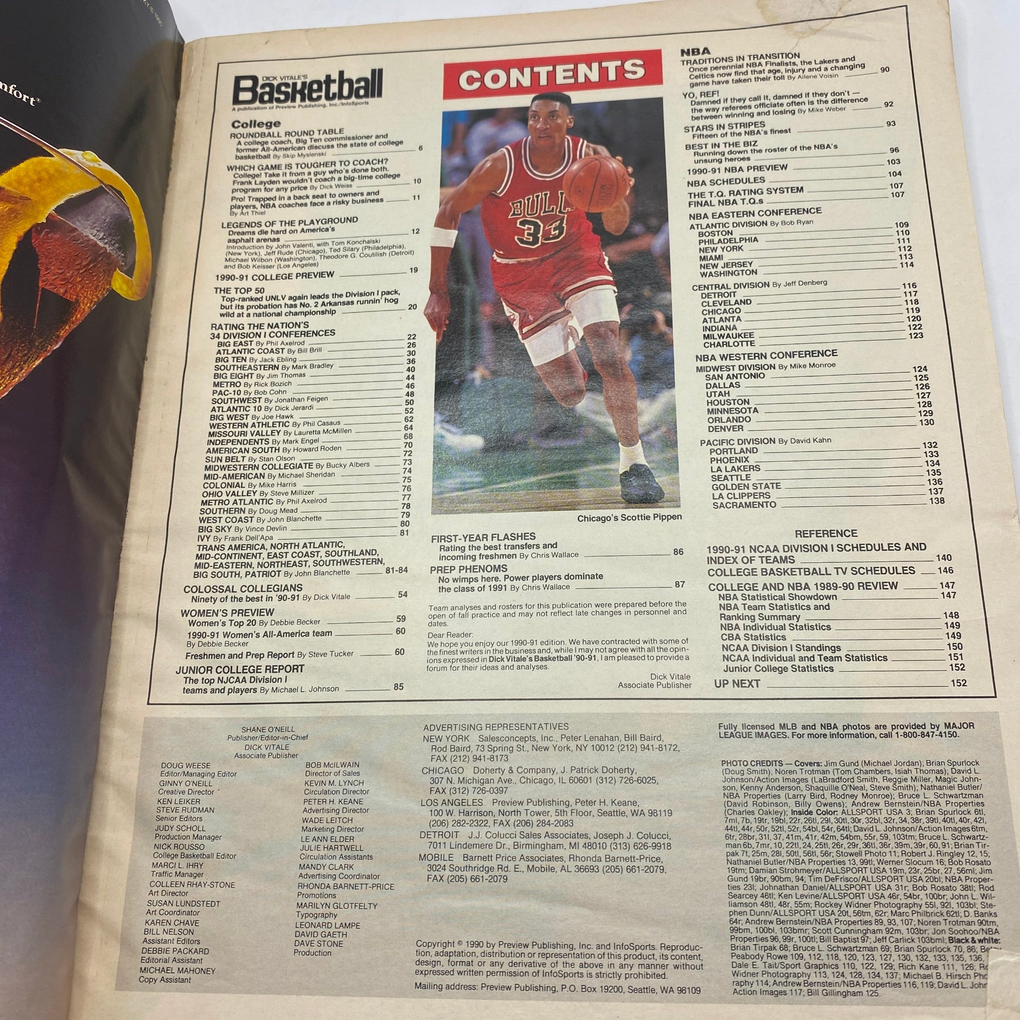 Dick Vitale's Basketball Magazine 1990-1991 Rodney Monroe, Anderson No Label