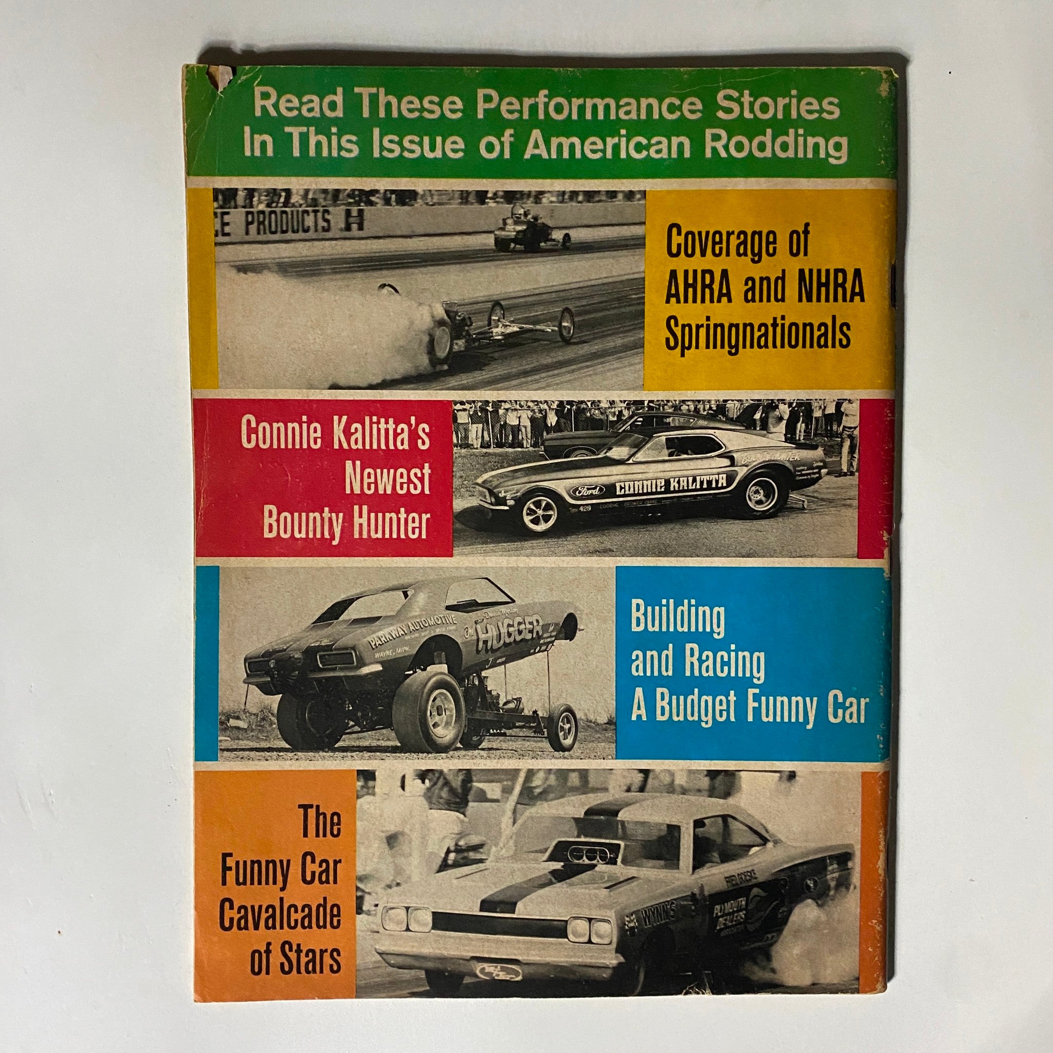 VTG American Rodding Magazine December 1969 Blue Competition Roadster No Label