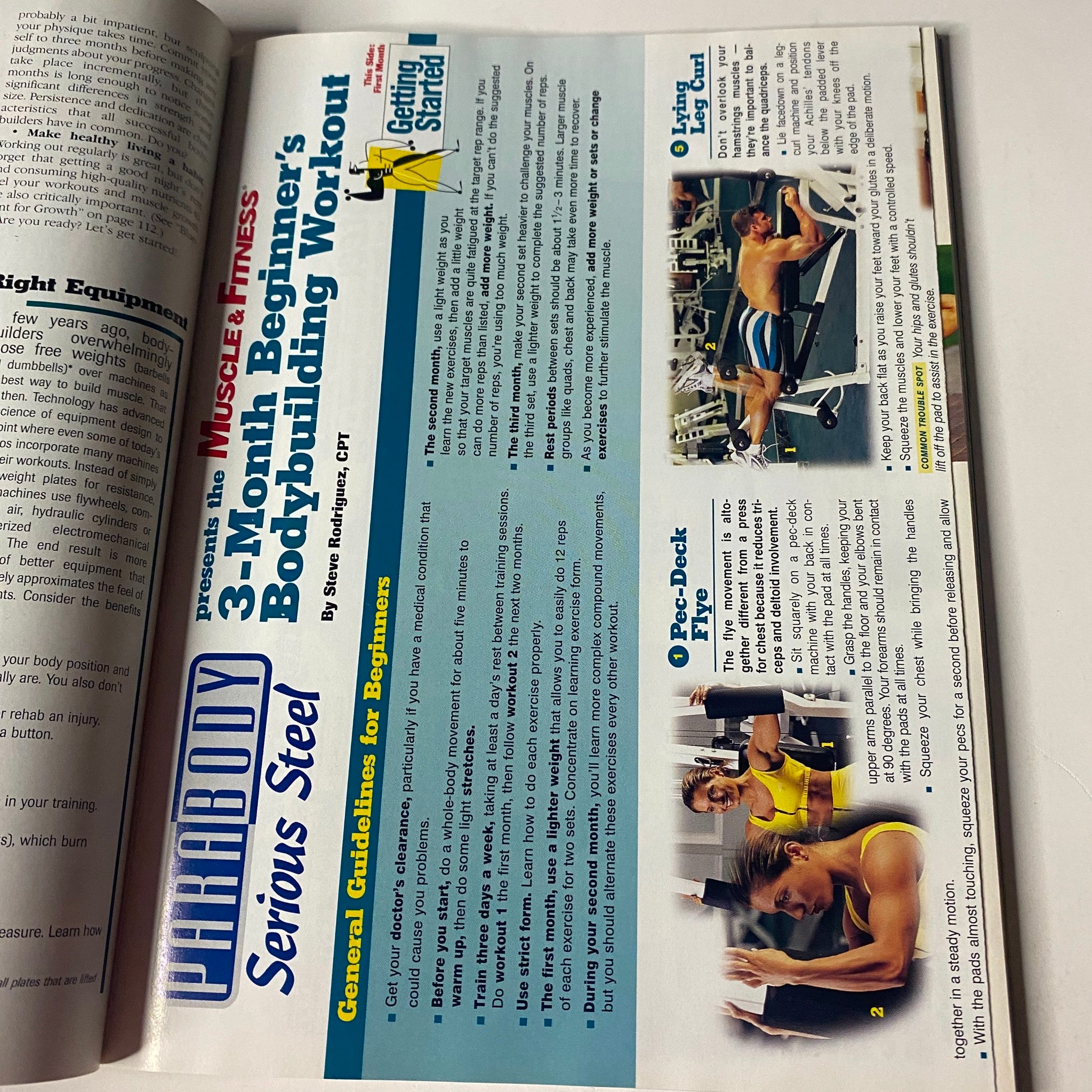 Parabody 3-Month Beginner's Bodybuilding Workout featured in Muscle & Fitness Magazine January 1999, providing essential guidelines for newcomers.