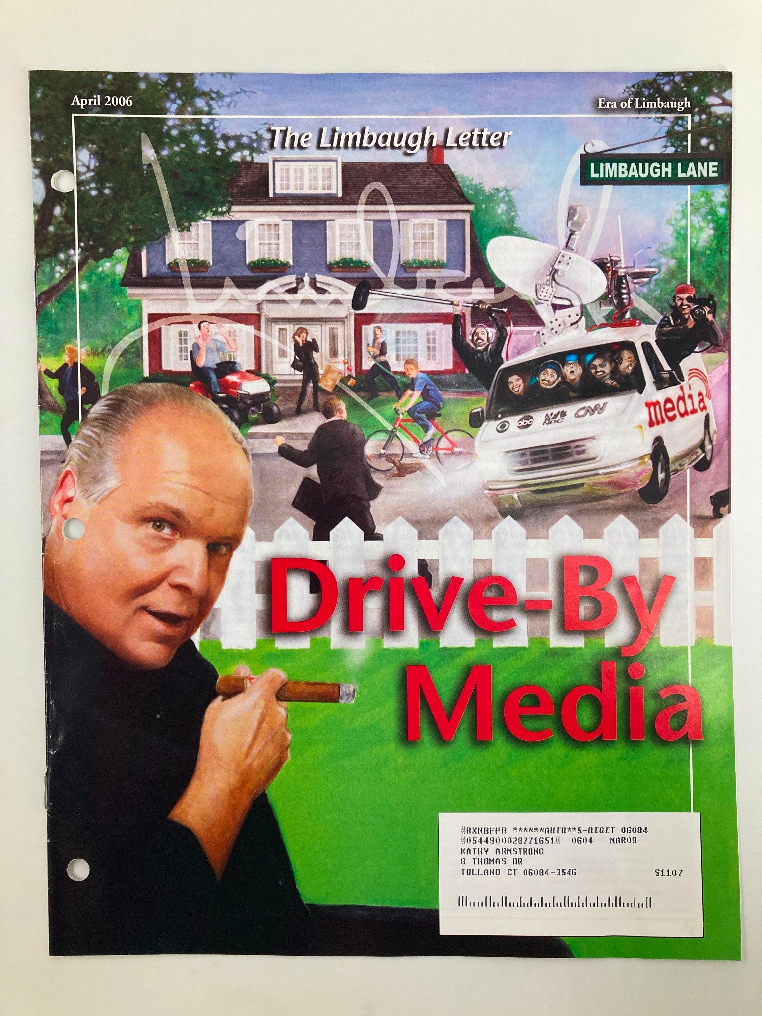 Rush Limbaugh Letter Newsletter Magazine April 2006 Drive-By Media