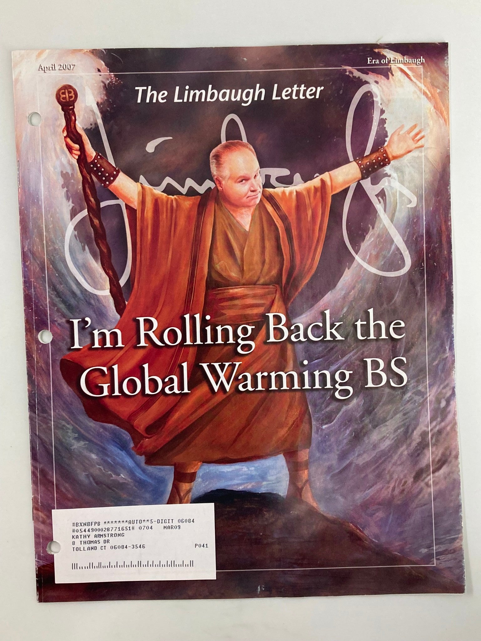 Rush Limbaugh Letter Newsletter April 2007 Rush Rolling Back the Global Warming