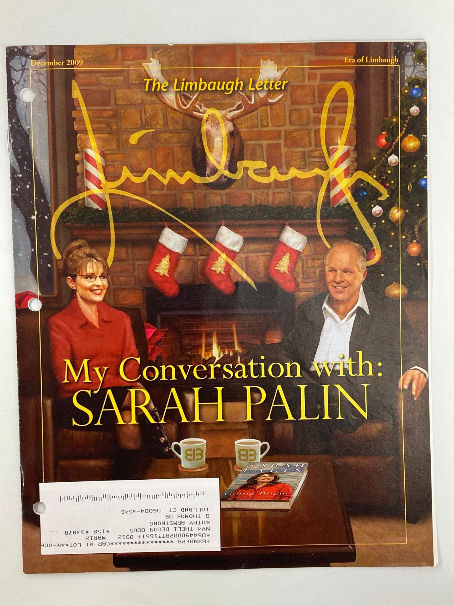 Rush Limbaugh Letter Newsletter December 2009 My Conversation with Sarah Palin