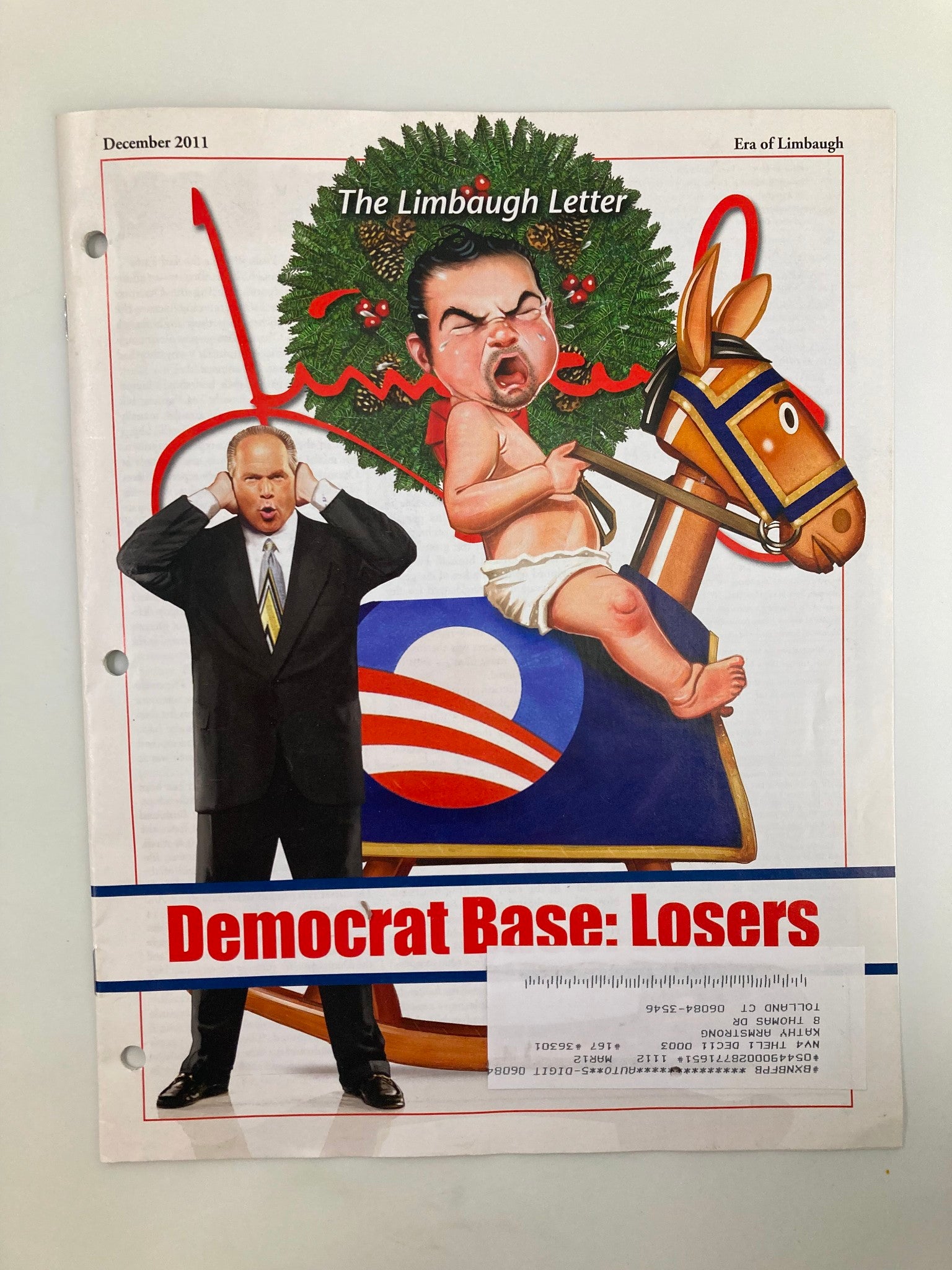 Rush Limbaugh Letter Newsletter Magazine December 2011