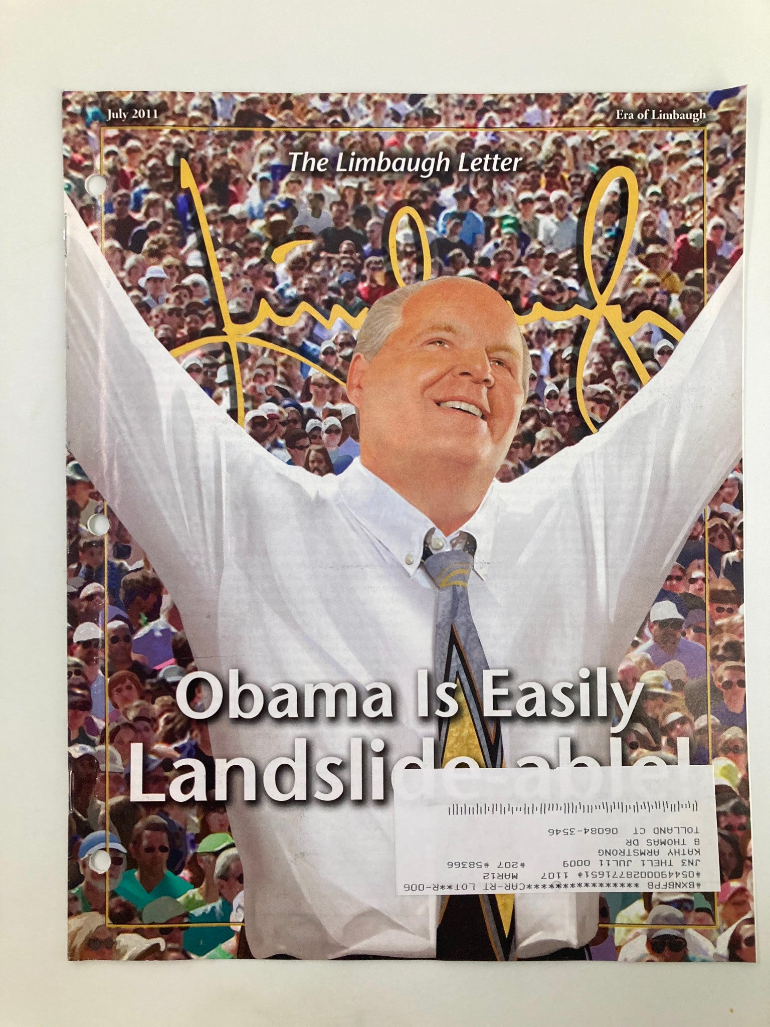 Rush Limbaugh Letter Newsletter Magazine July 2011