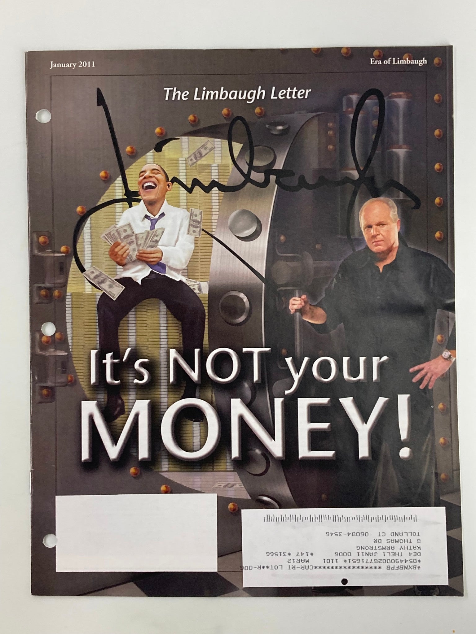 Rush Limbaugh Letter Newsletter Magazine January 2011