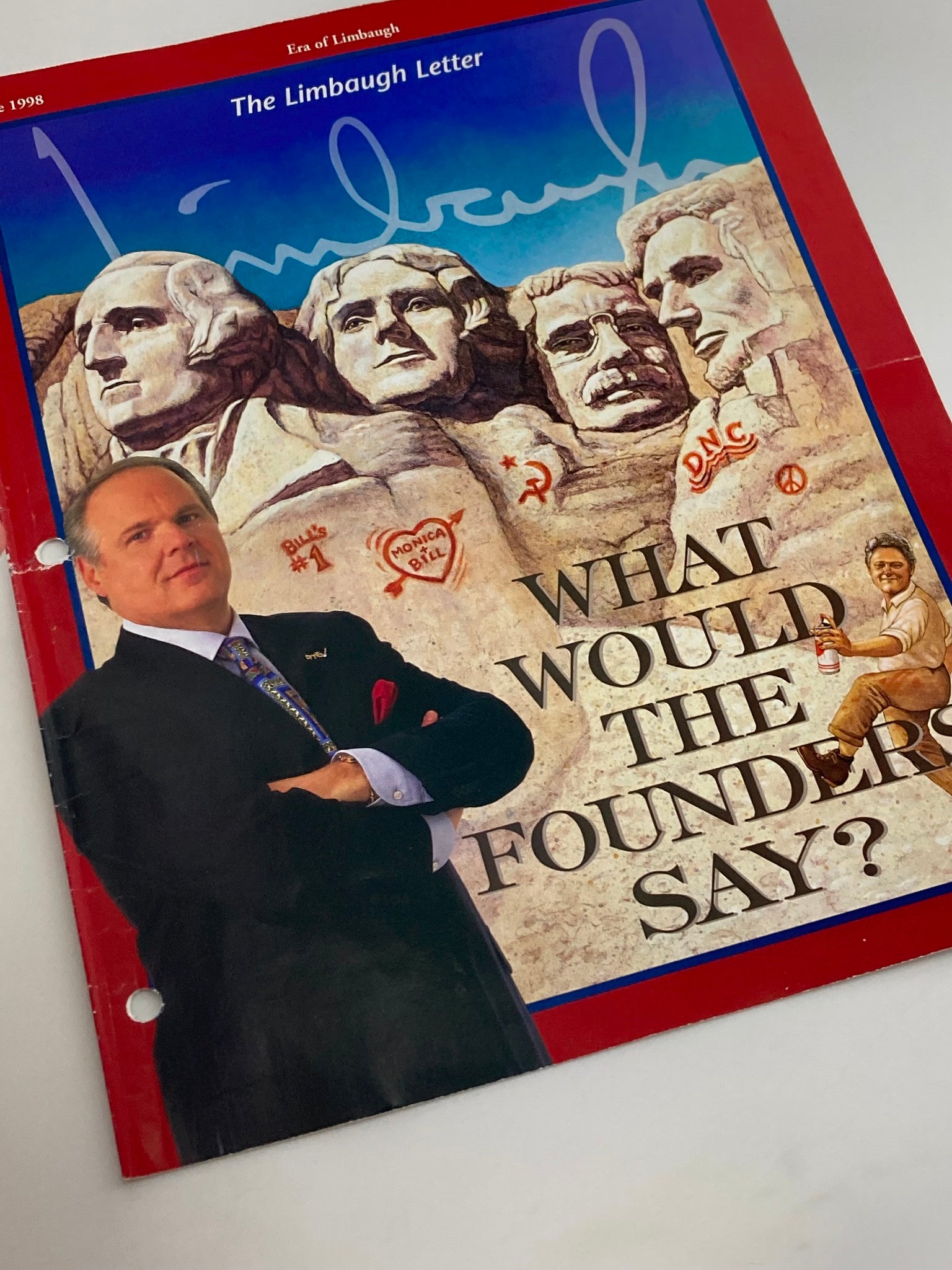 Rush Limbaugh Letter Newsletter Magazine June 1998 What Would The Founders Say?