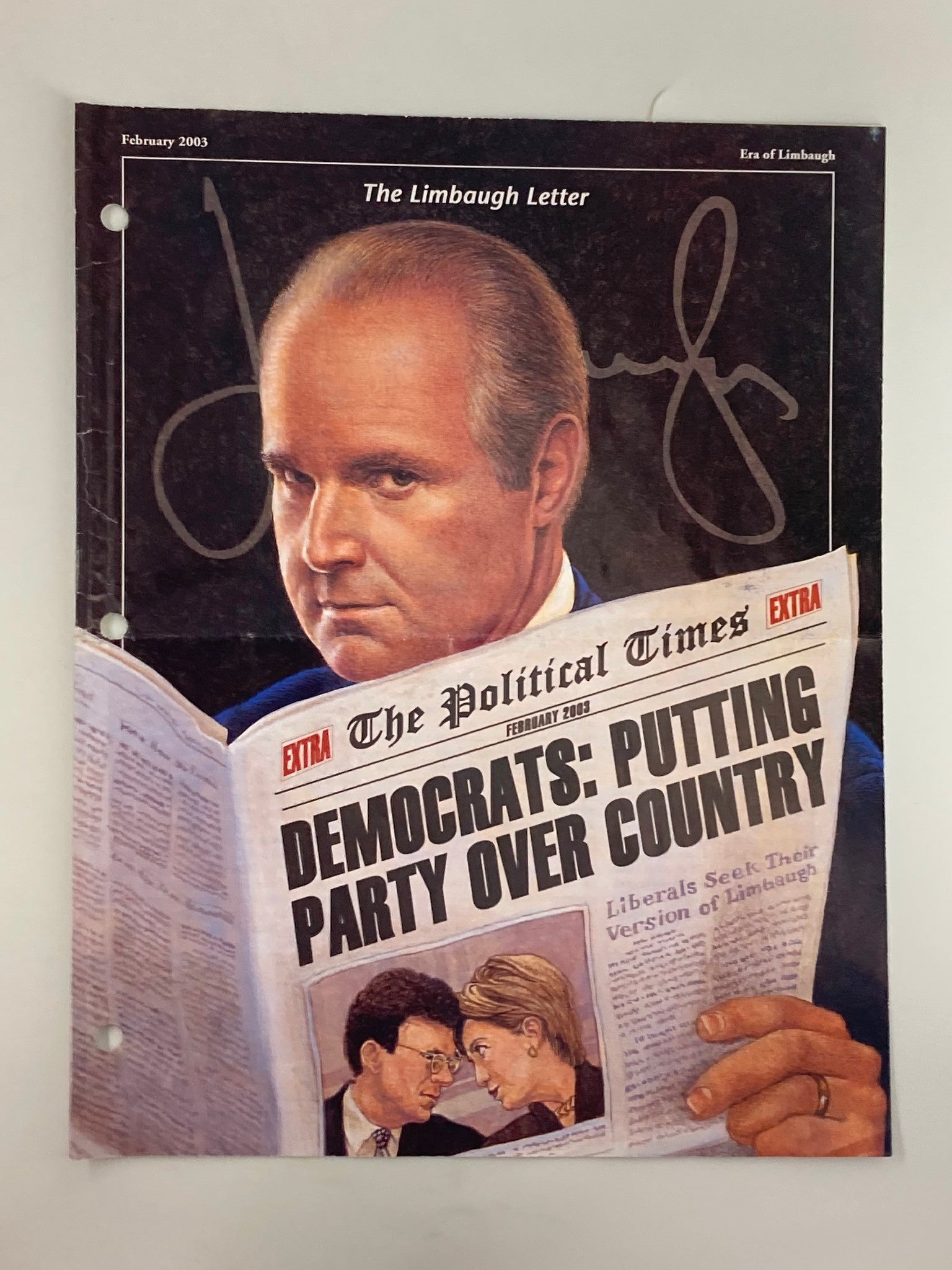 Rush Limbaugh Letter Newsletter Magazine February 2003 Putting Party