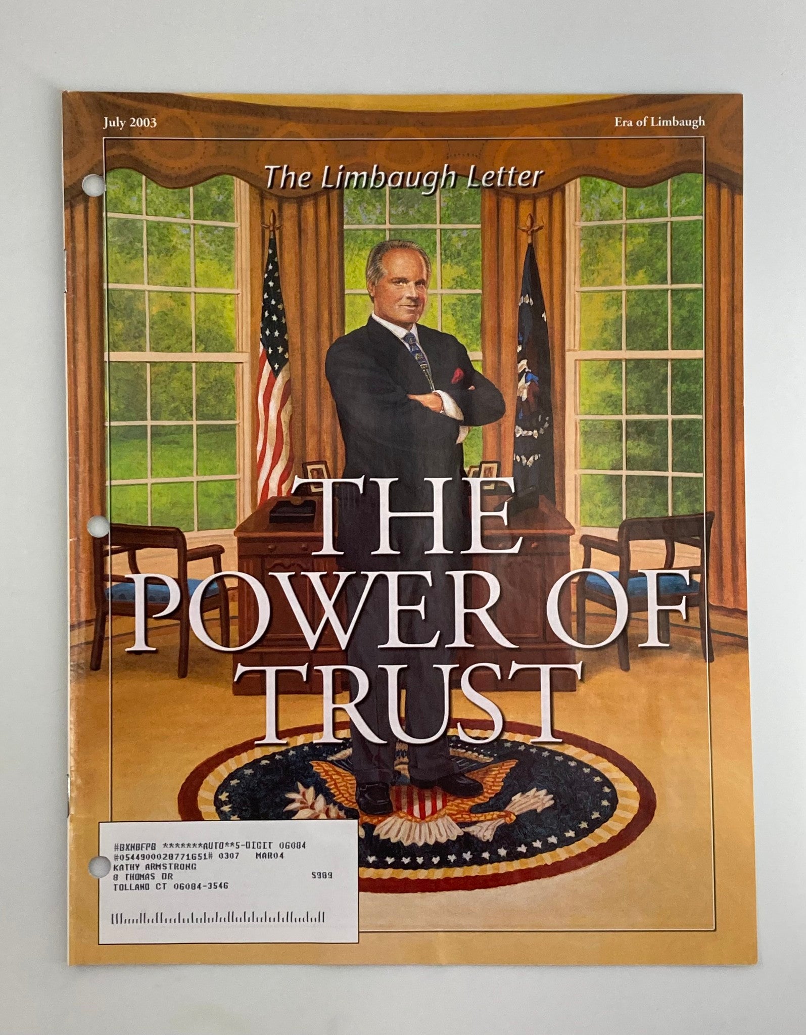 Rush Limbaugh Letter Newsletter Magazine July 2003 The Power of Trust