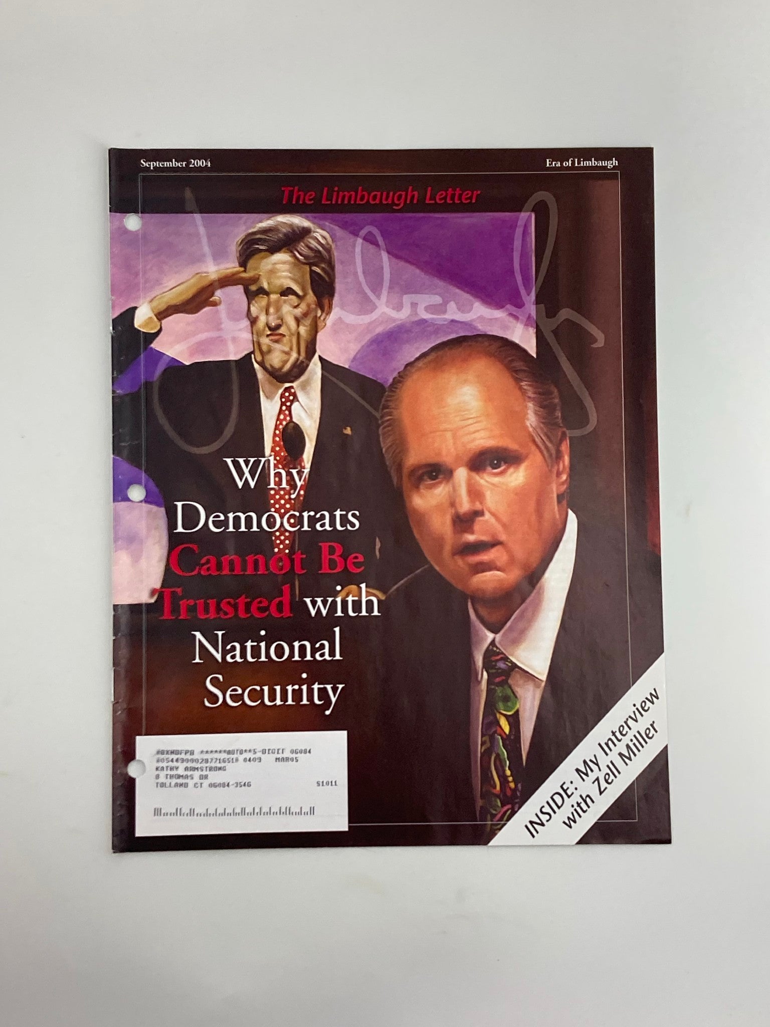 Rush Limbaugh Letter Newsletter Magazine September 2004 National Security