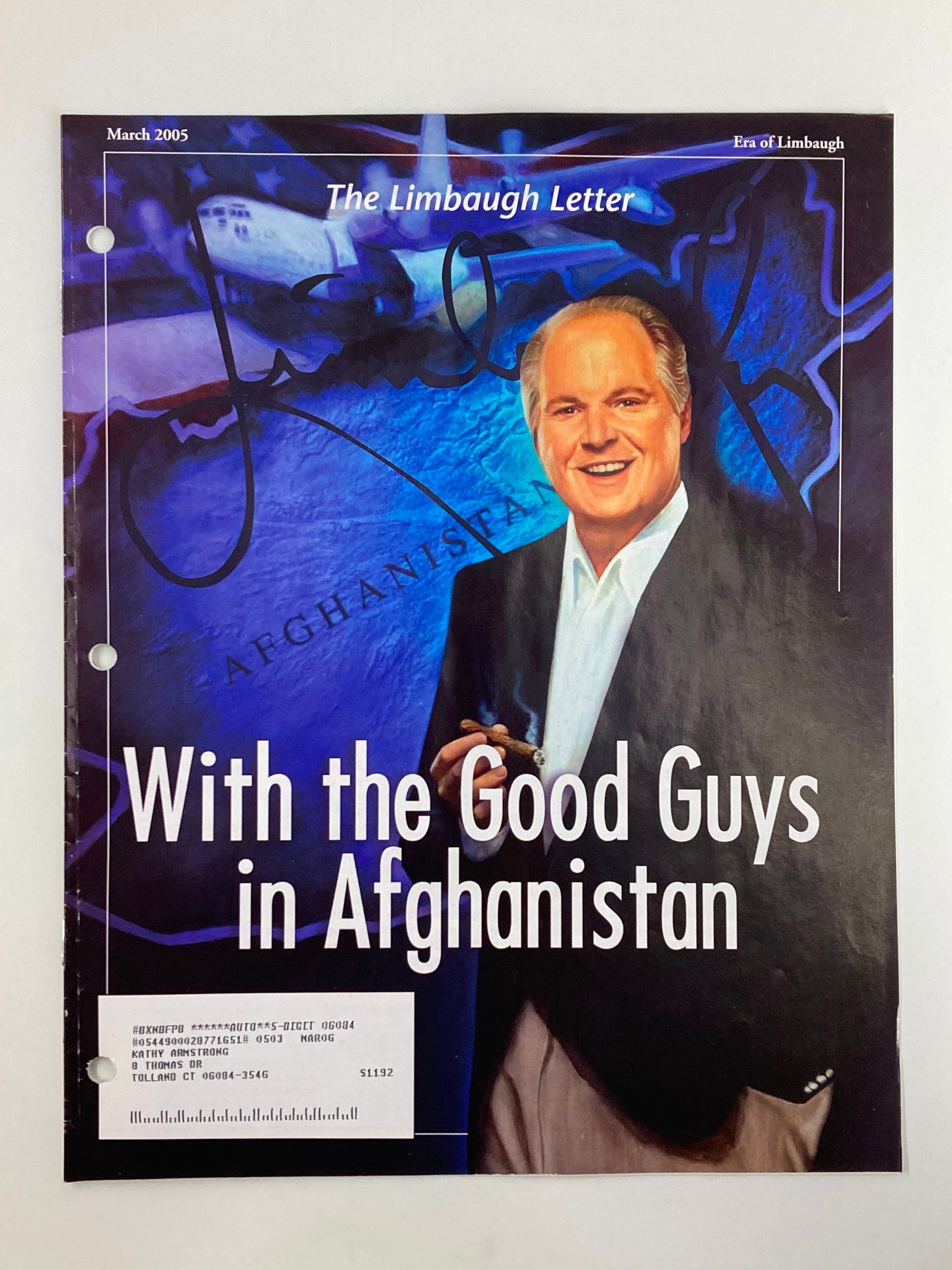 Rush Limbaugh Letter Newsletter Magazine March 2005 Good Guys in Afghanistan