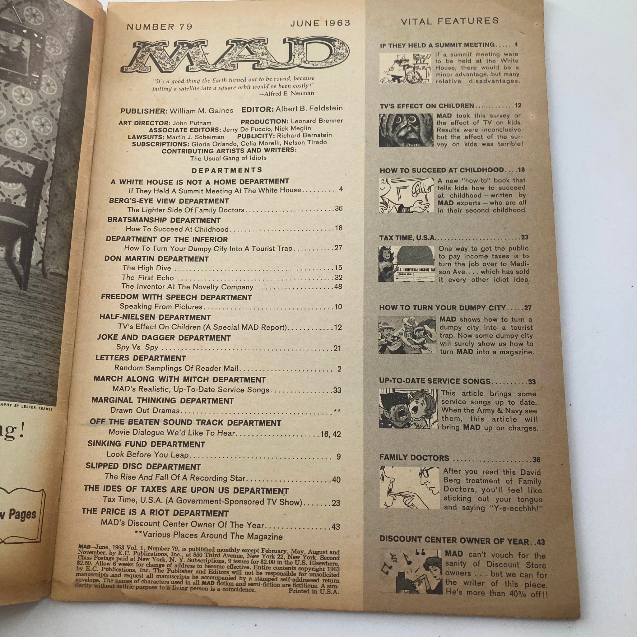 Mad Magazine June 1963 No. 79 Mother's Day Issue 4.0 VG Very Good No Label