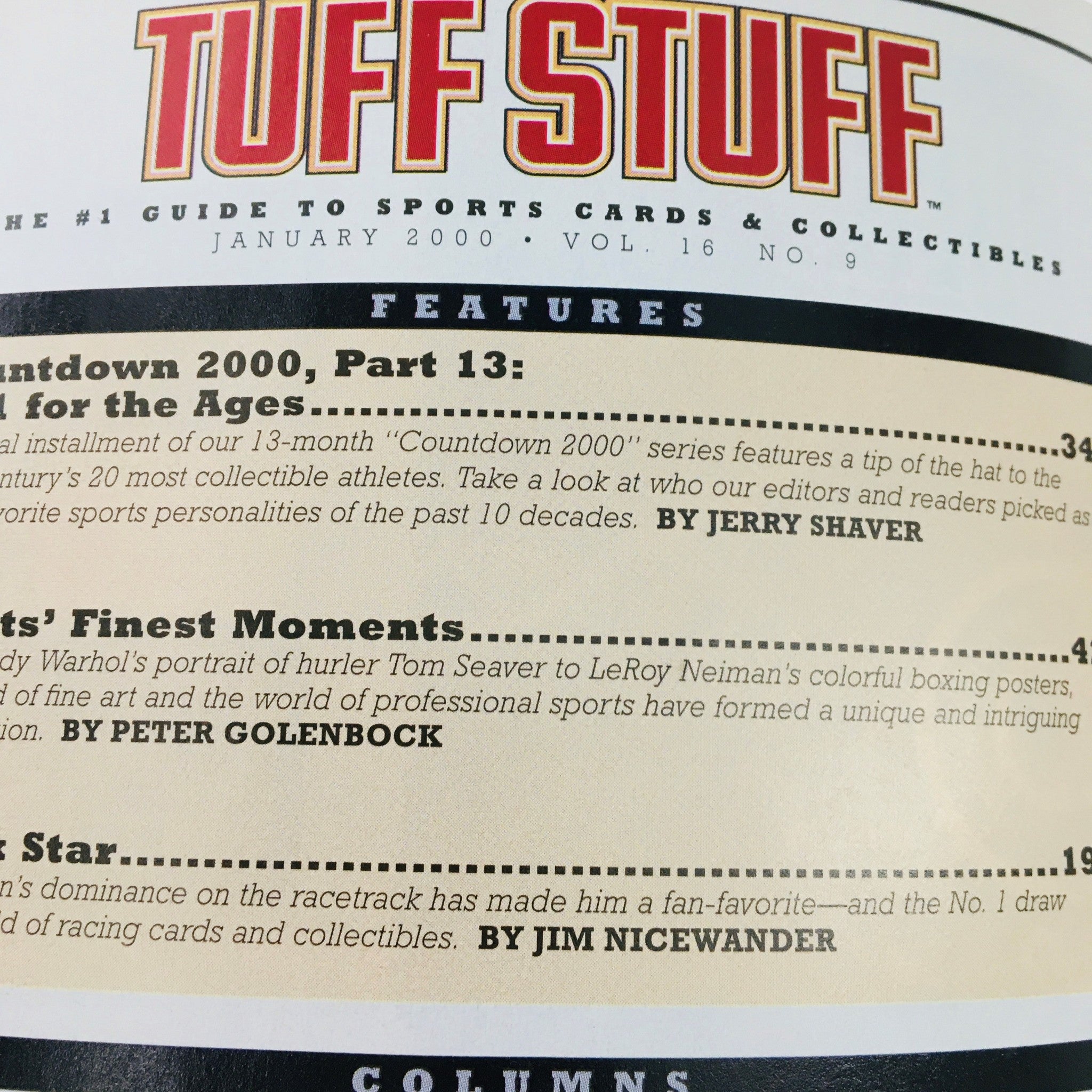 Tuff Stuff Magazine January 2000 Michael Jordan The Collectible Athlete No Label