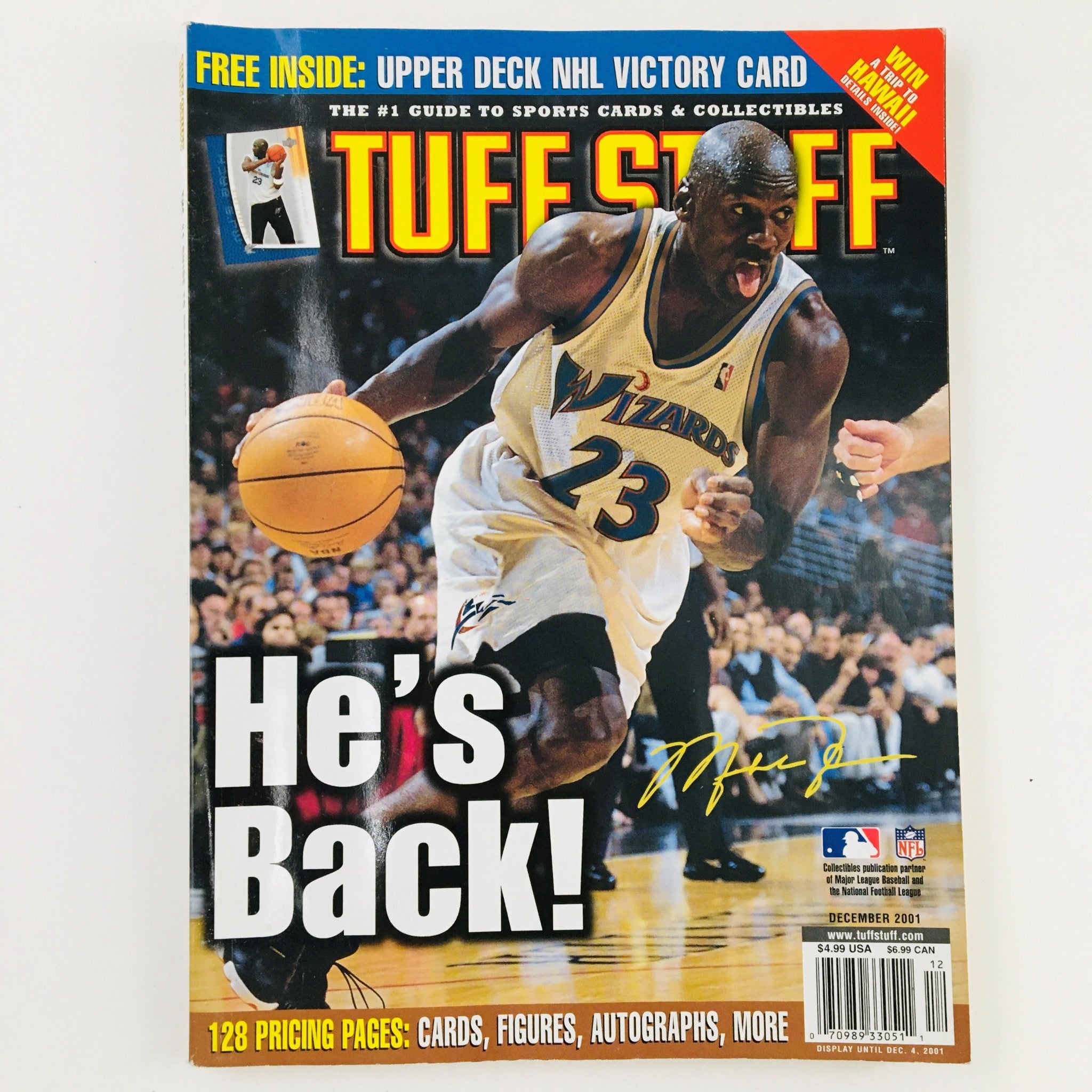 Tuff Stuff Magazine December 2001 Michael Jordan Washington Wizards No Label