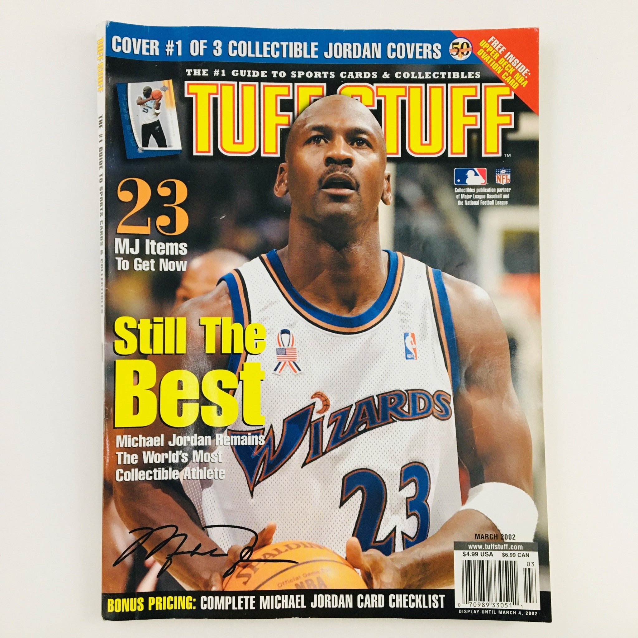 Tuff Stuff Magazine March 2002 NBA Michael Jordan Washington Wizards No Label