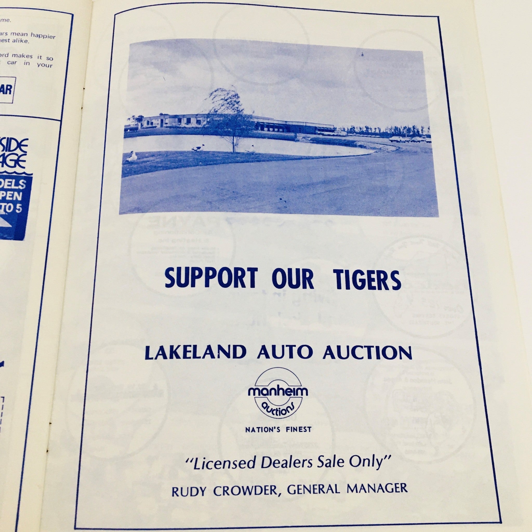 1977 MLB Baseball Lakeland Flying Souvenir Program