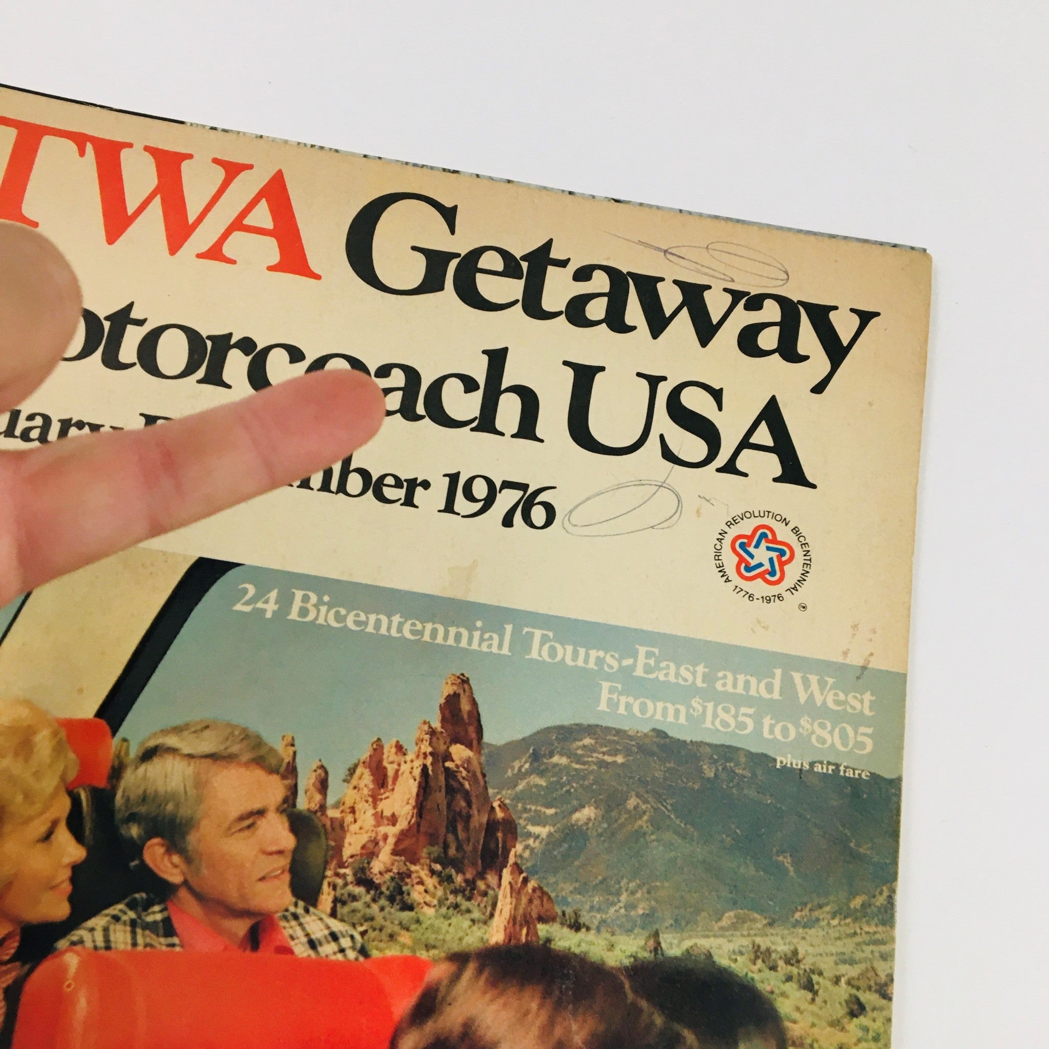 1976 TWA Getaway Motorcoach USA Trans World Vacations Brochure