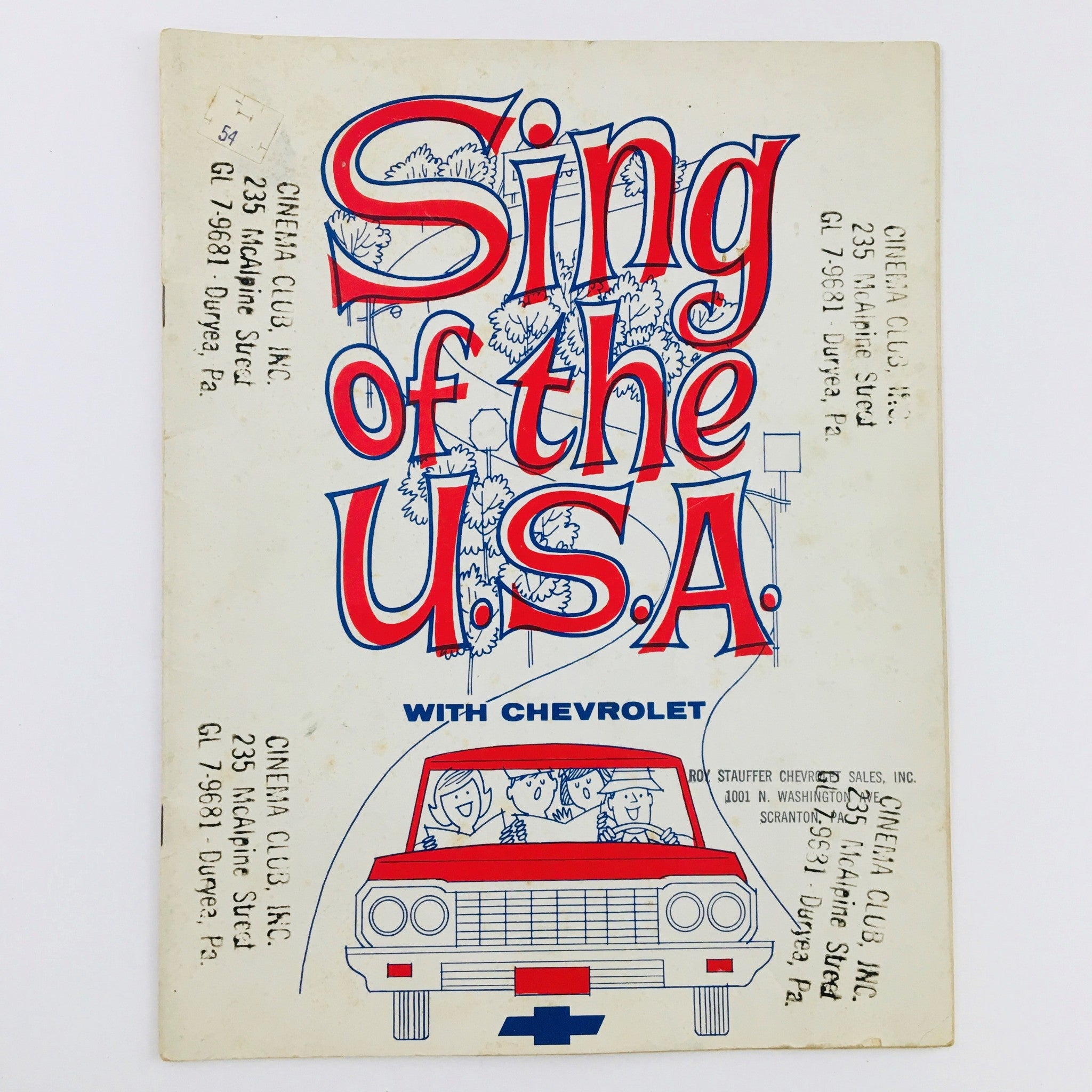 1964 Sing of the U.S.A. with Chevrolet Song Book