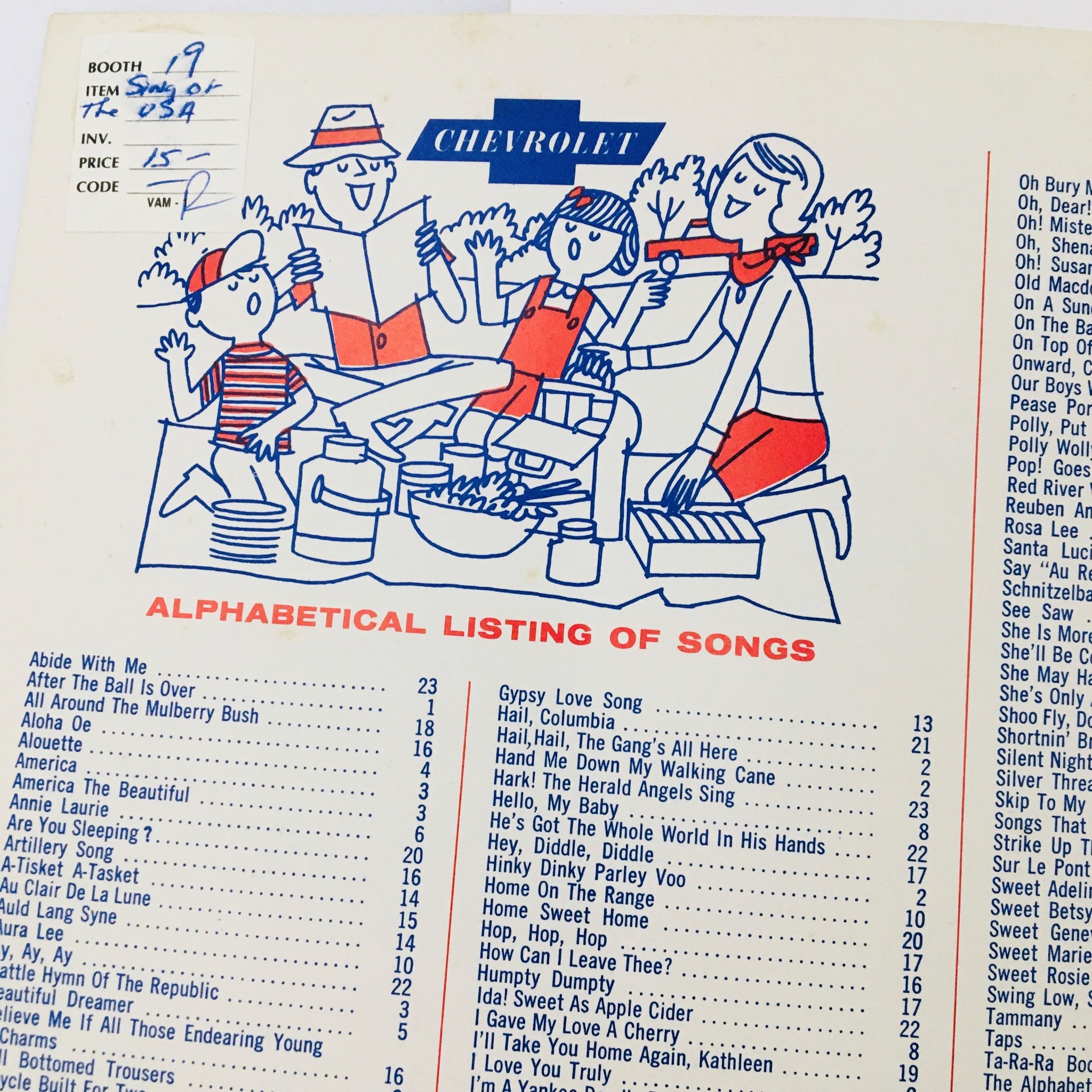 1964 Sing of the U.S.A. with Chevrolet Song Book