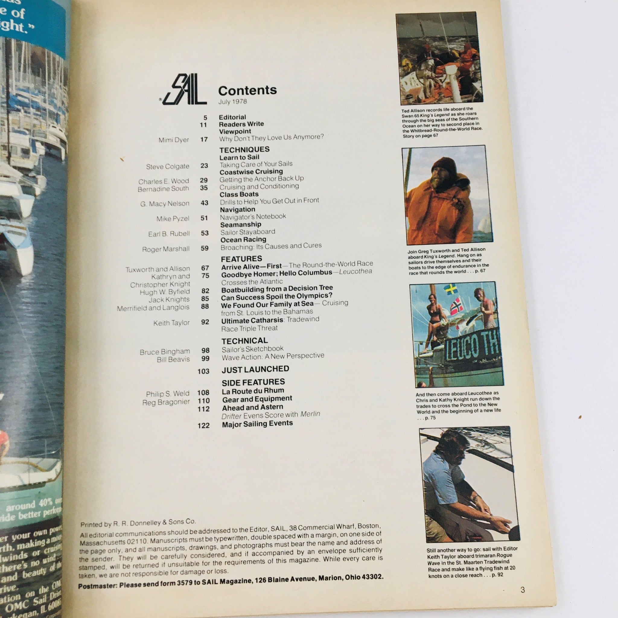 Sail Magazine July 1978 The Swan 65 King's Legend at the Southern Ocean