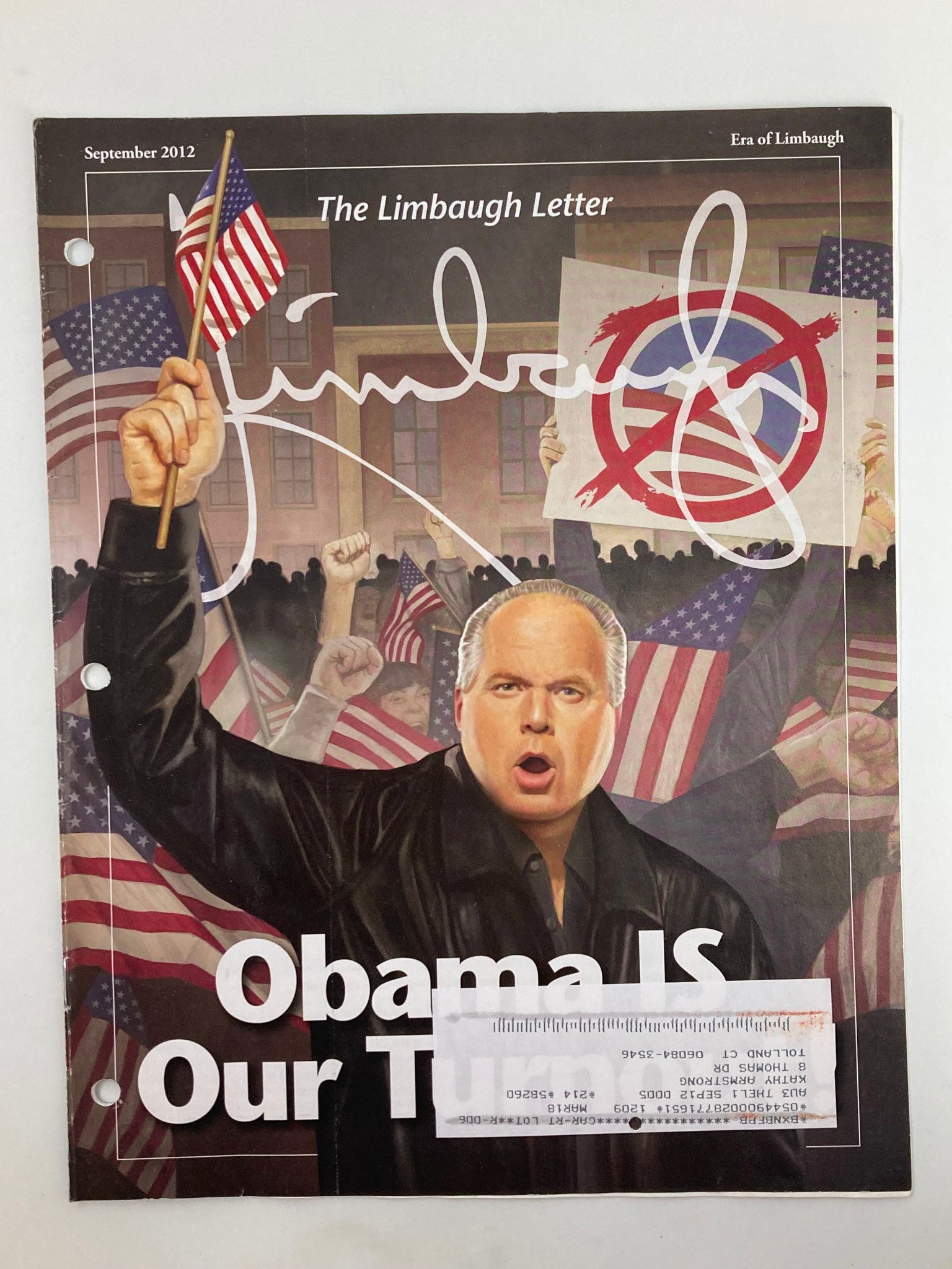 Rush Limbaugh Letter Newsletter Magazine September 2012