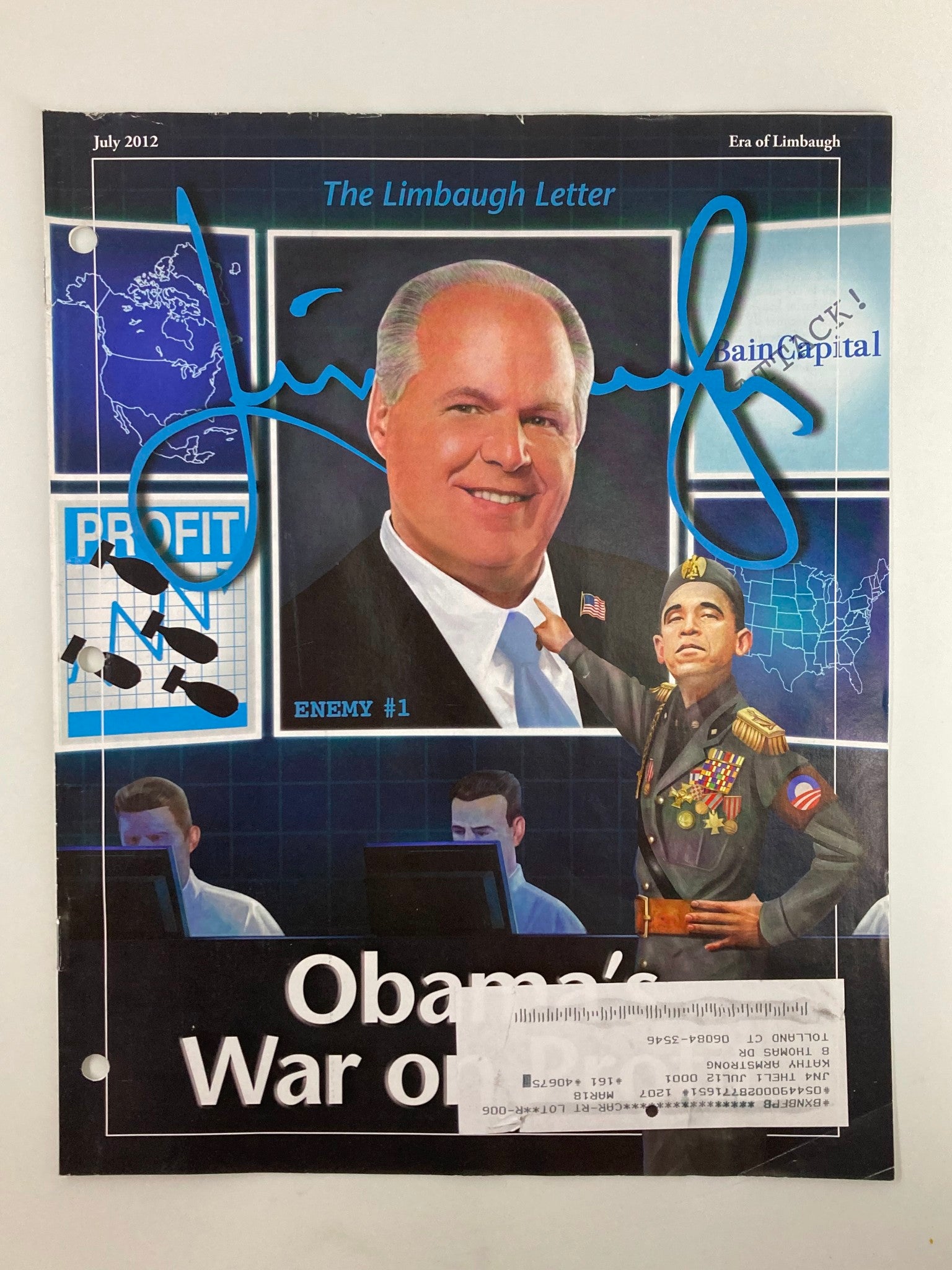 Rush Limbaugh Letter Newsletter Magazine July 2012 War on Profit