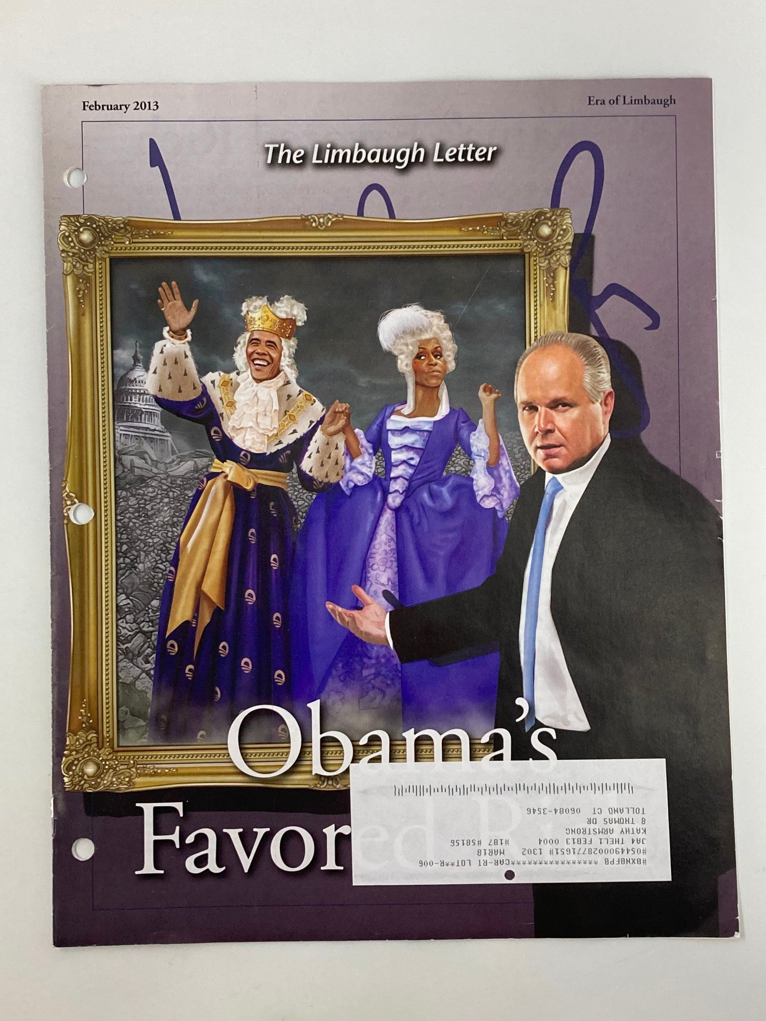 Rush Limbaugh Letter Newsletter Magazine February 2013 Favored Rich