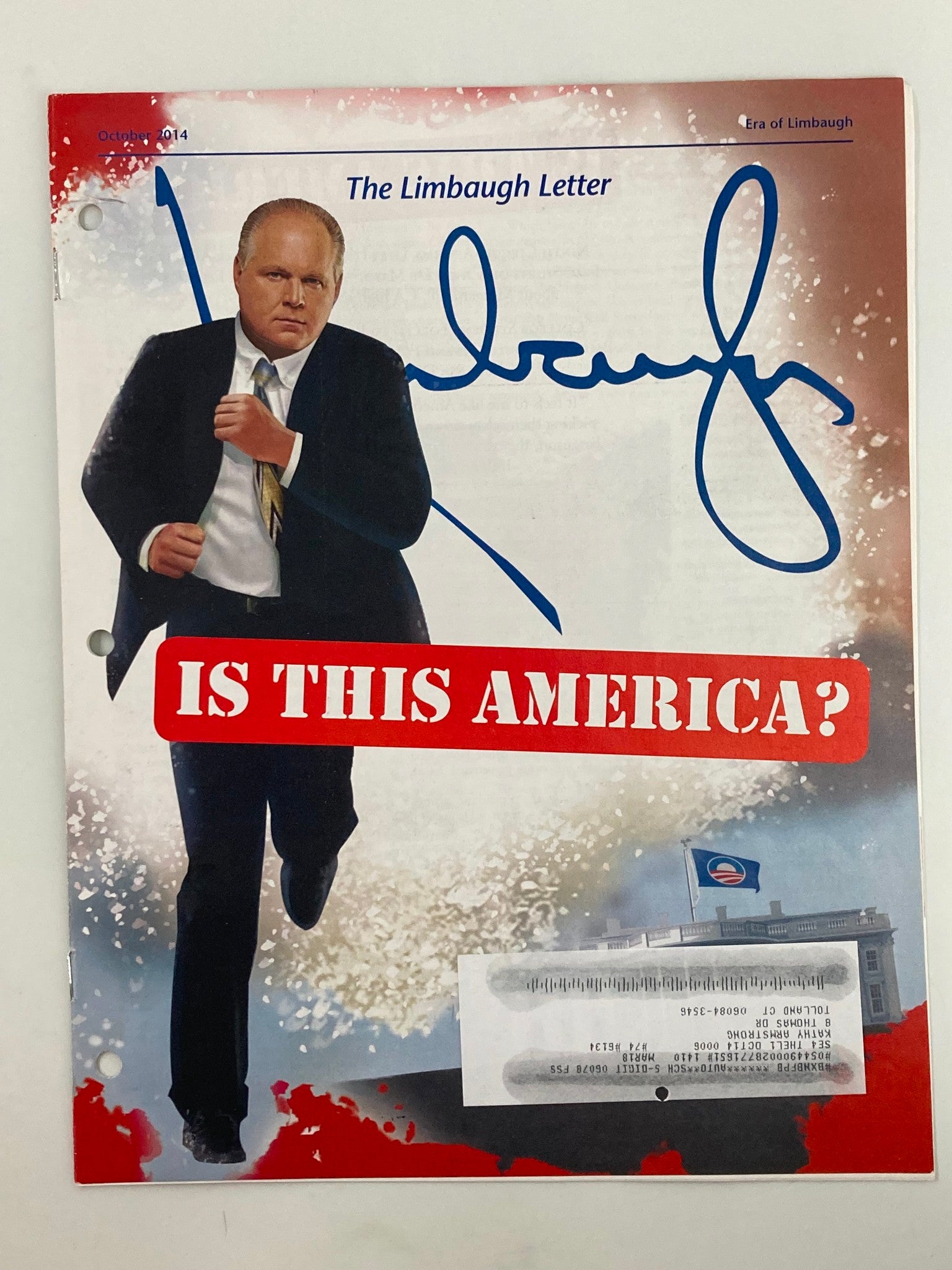 Rush Limbaugh Letter Newsletter Magazine October 2014 Is This America?