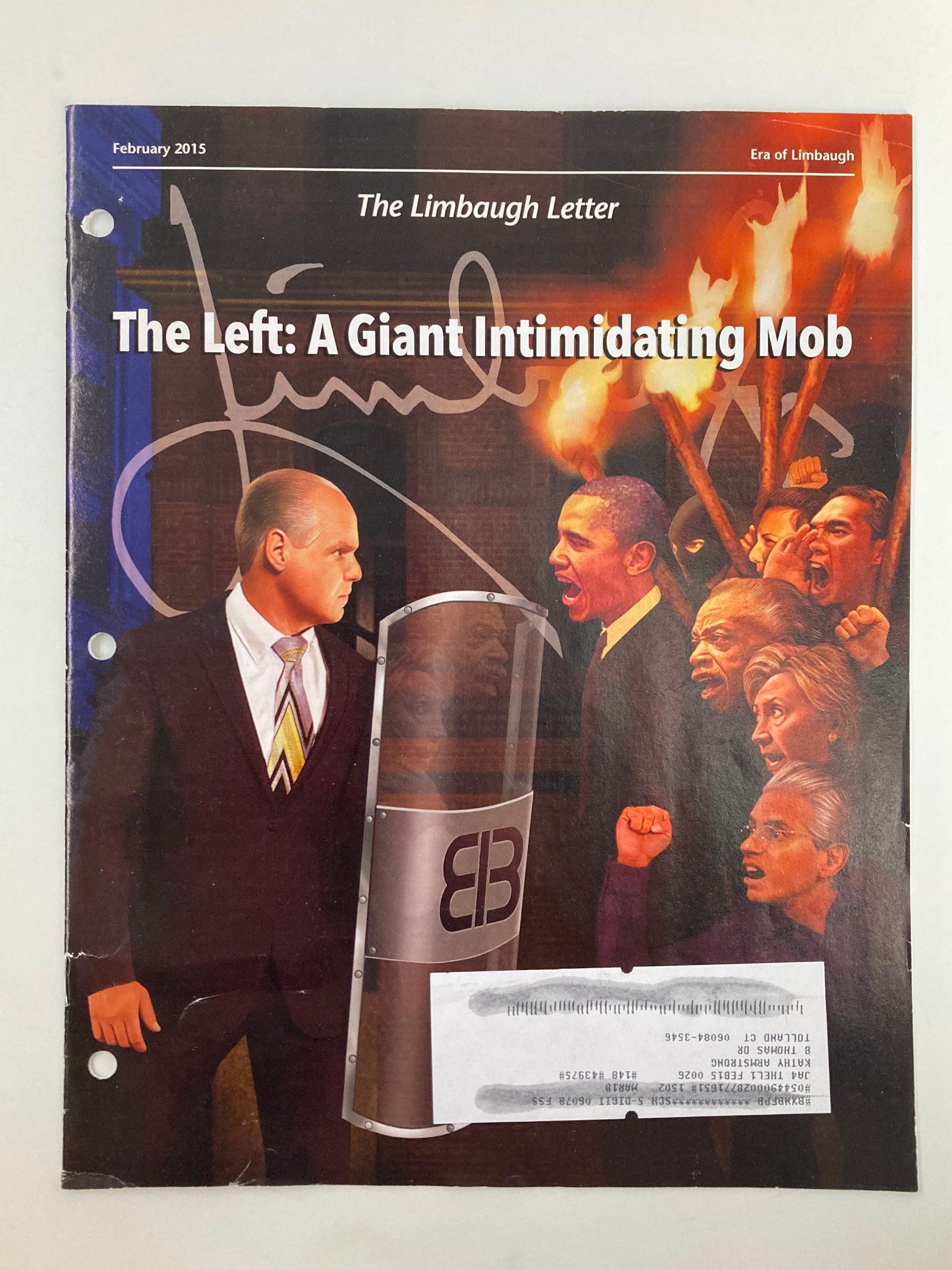 Rush Limbaugh Letter Newsletter Magazine February 2015 A Giant Intimidating Mob